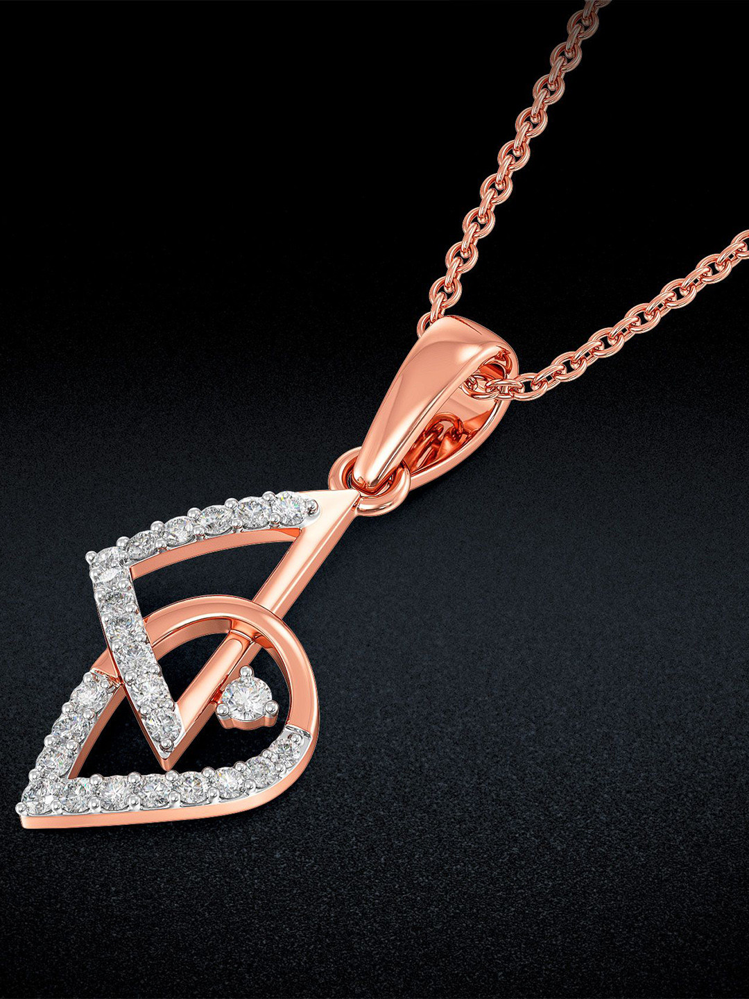 Joyalukkas Fluid Triad Diamond Pendent