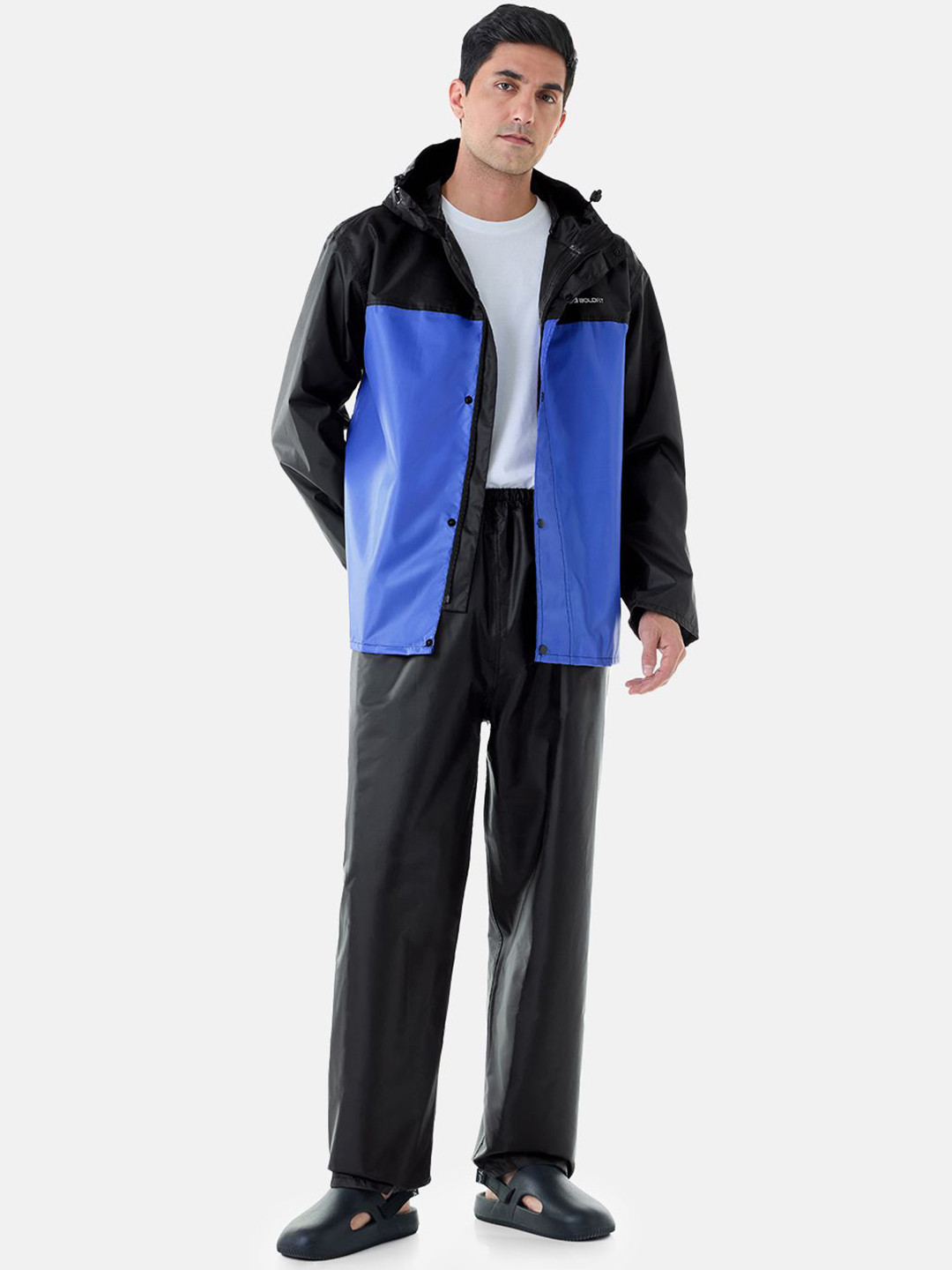 BOLDFIT Unisex Storm Breaker Colourblocked Raincoat Top & Bottom Rain Suit
