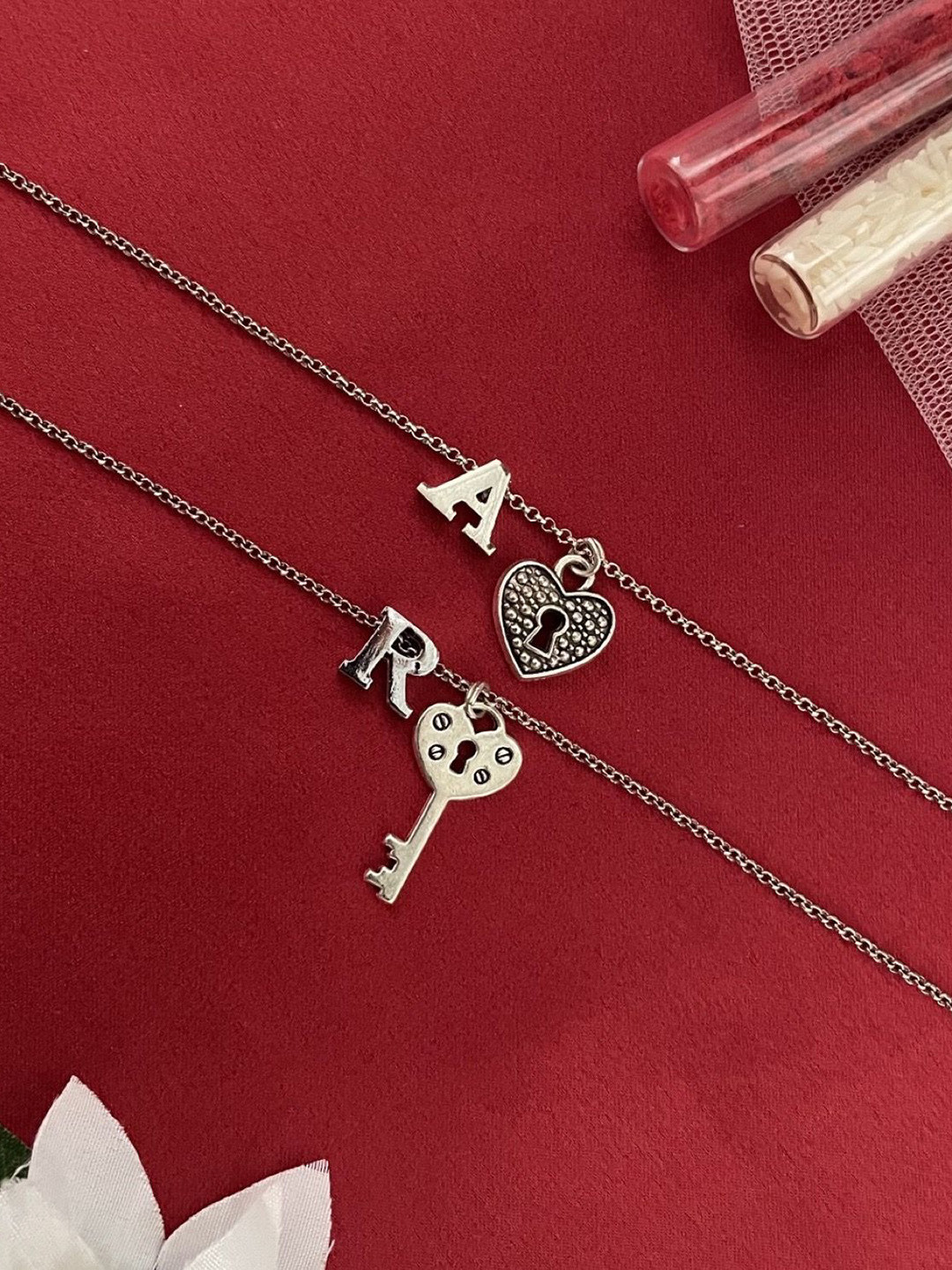 Digital Dress Room Set Of 2 A & R Alphabet Wraparound Rakhi Bracelet