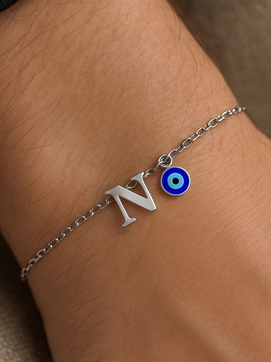 Digital Dress Room N Letter Evil Eye Wraparound Rakhi