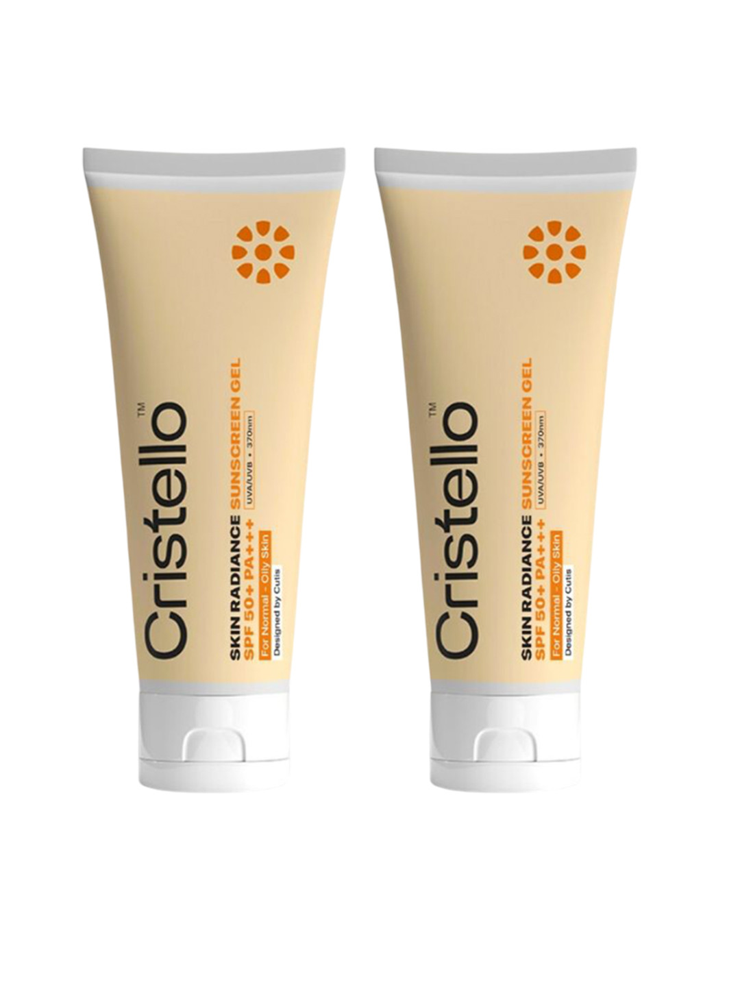 Cristello Set Of 2 SPF 50+ PA+++ Sunscreen Gel - 50 g Each