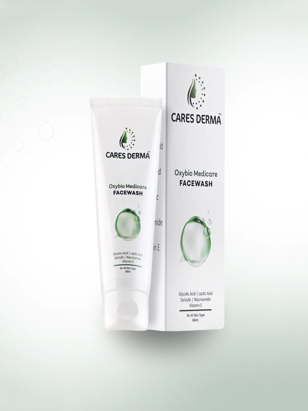 CaresDerma Oxybia Medicare Face Wash - 60 ml