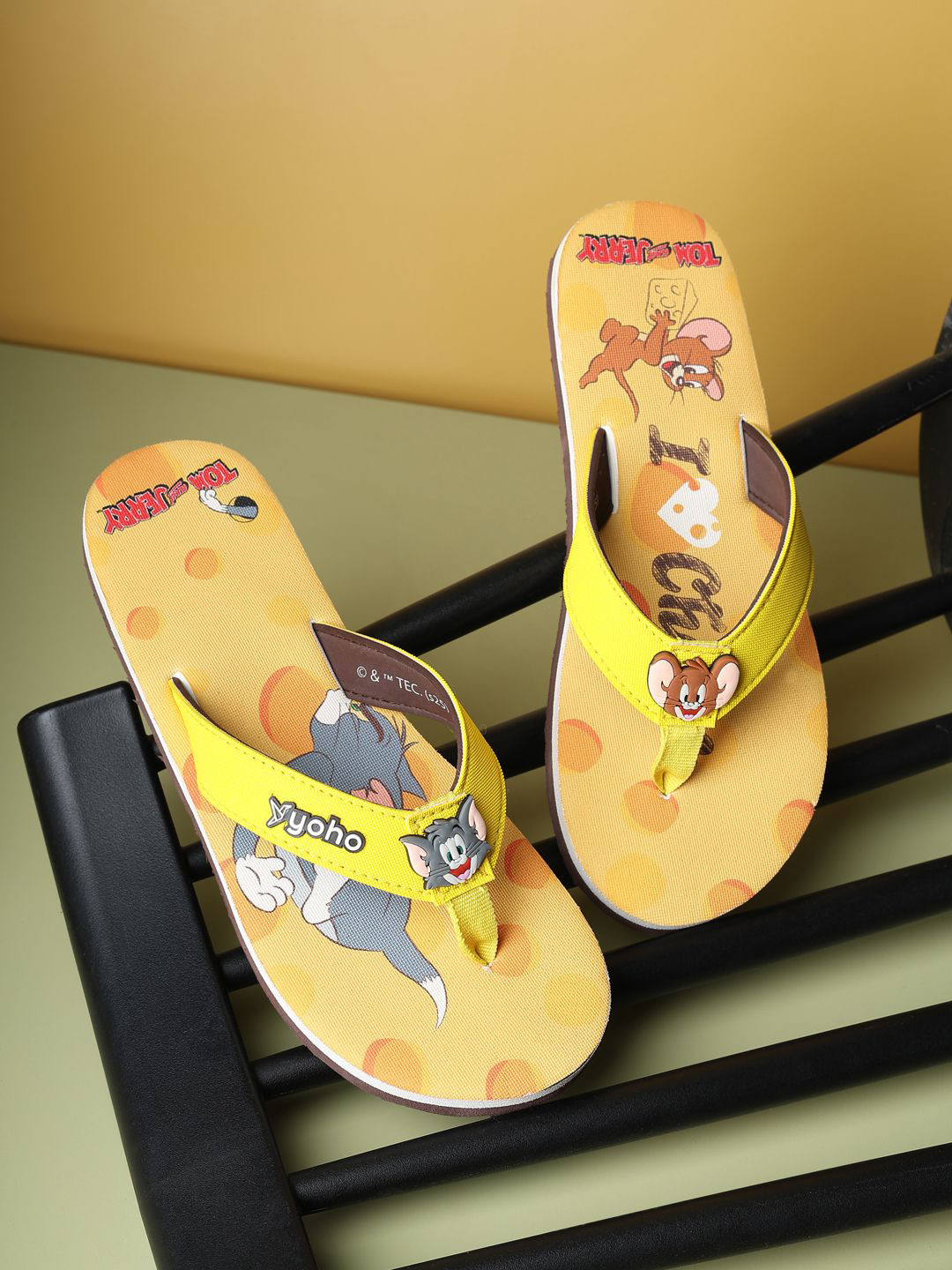 yoho Women Tom & Jerry 009 Printed Thong Flip-Flops