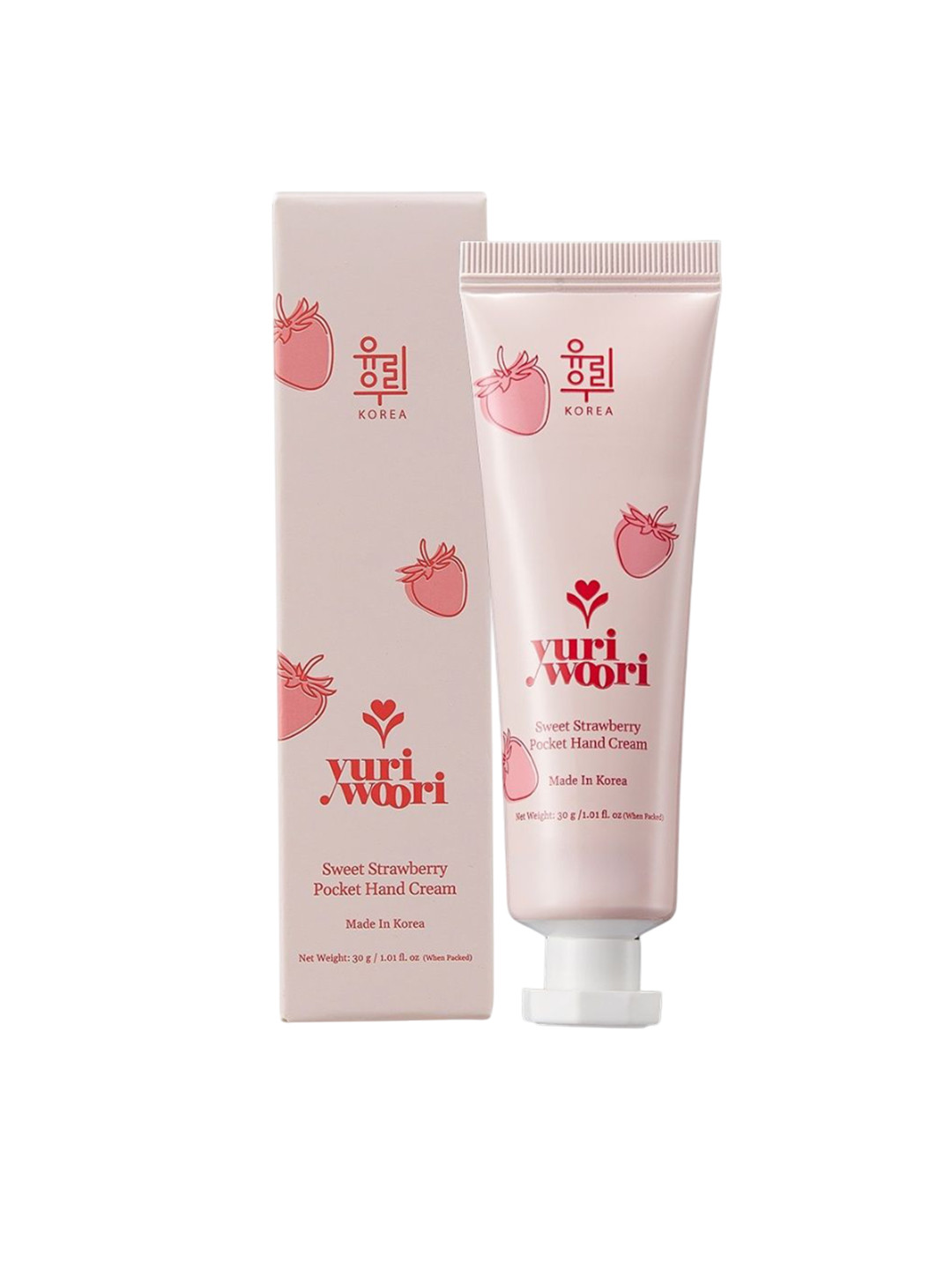 yuri woori Revitalising K-Beauty Hand Cream with Strawberry & Natural AHAs 30 g