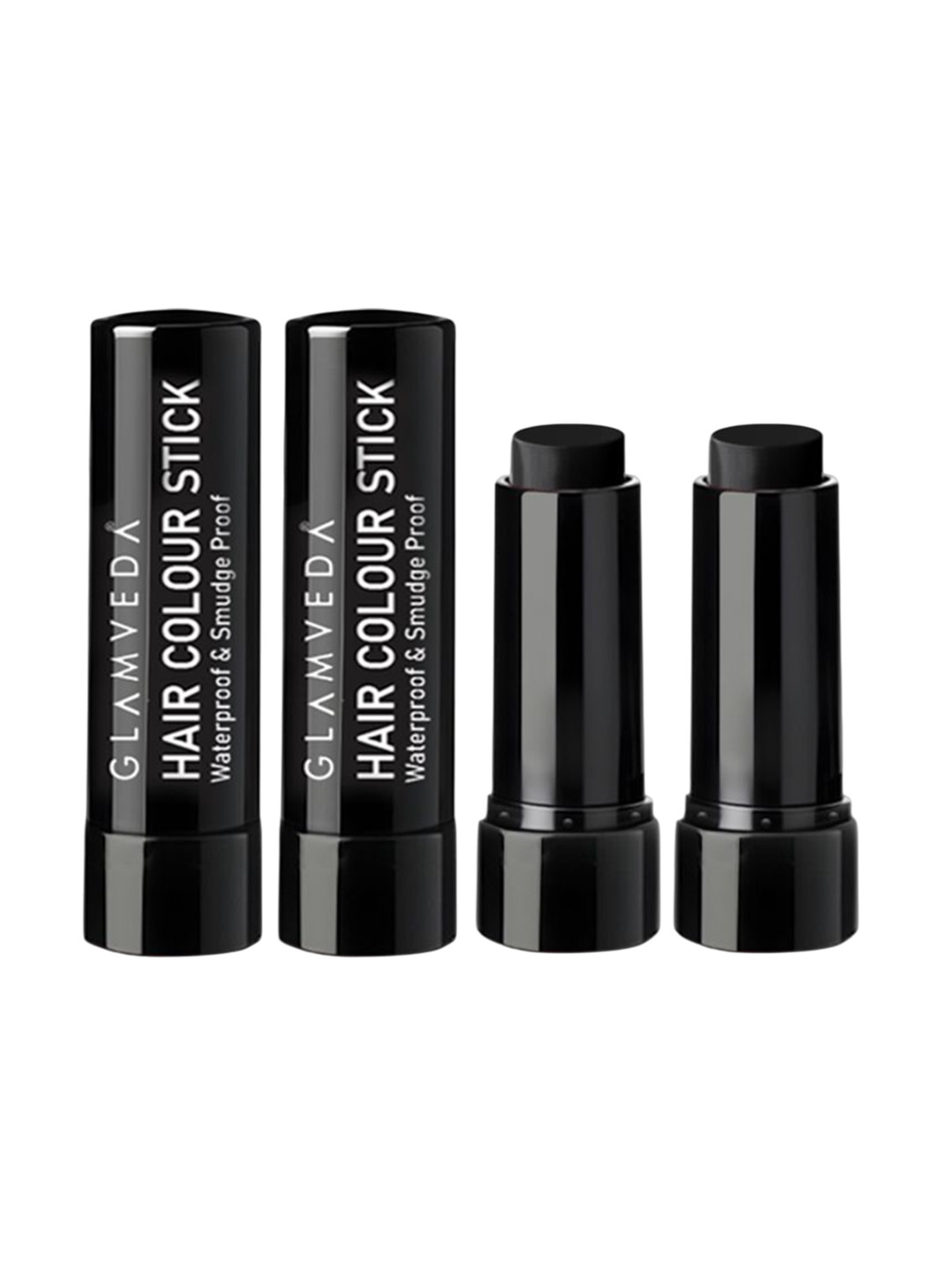 GLAMVEDA Set Of 2 Natural Water Proof Hair Colour Touch-Up Stick - 4 g Each - Black