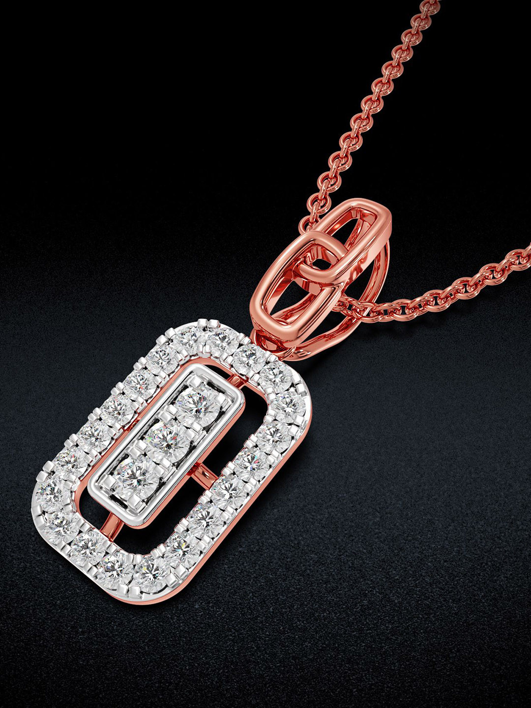Joyalukkas Rectangle Brilliance Diamond Pendent