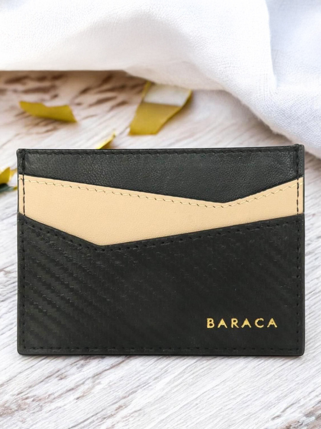 Baraca Men Colourblocked Textured Short Card Holder