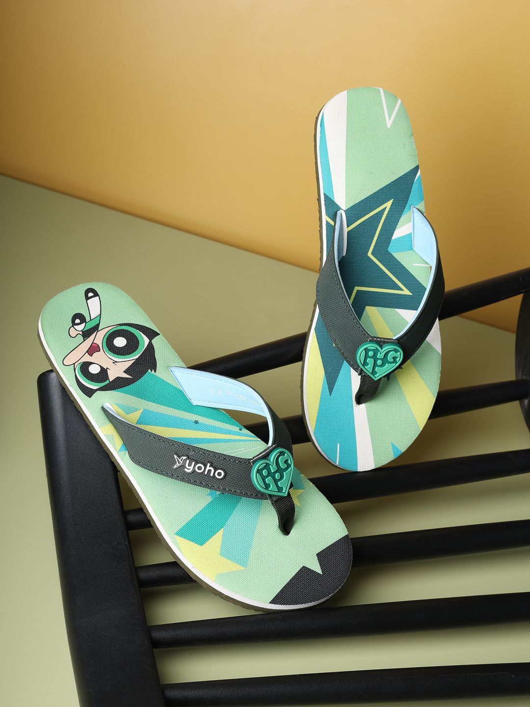 yoho Girls Power Puff Printed Thong Flip-Flops