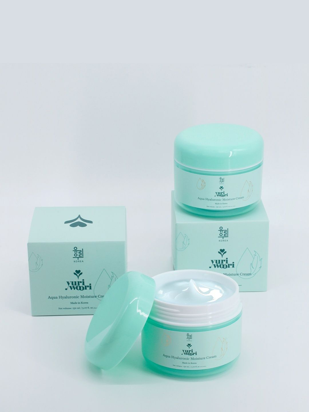 yuri woori Korean Aqua Hyaluronic Moisture Cream with Quinoa and Oats 150 ml