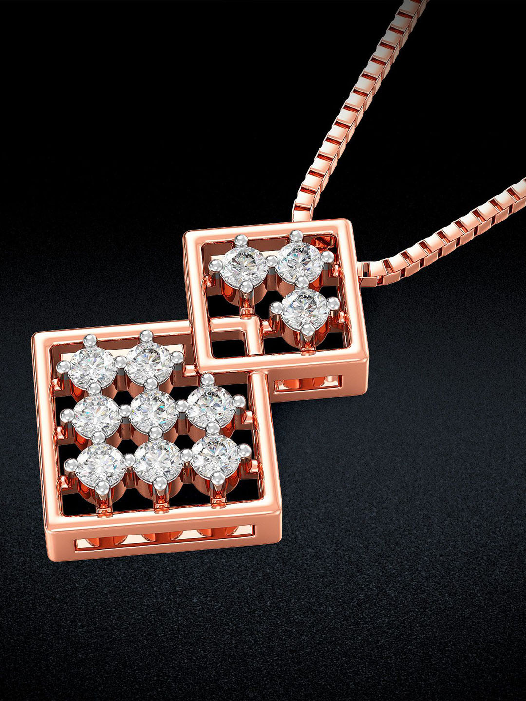 Joyalukkas Connected Shapes Charm Diamond Pendent