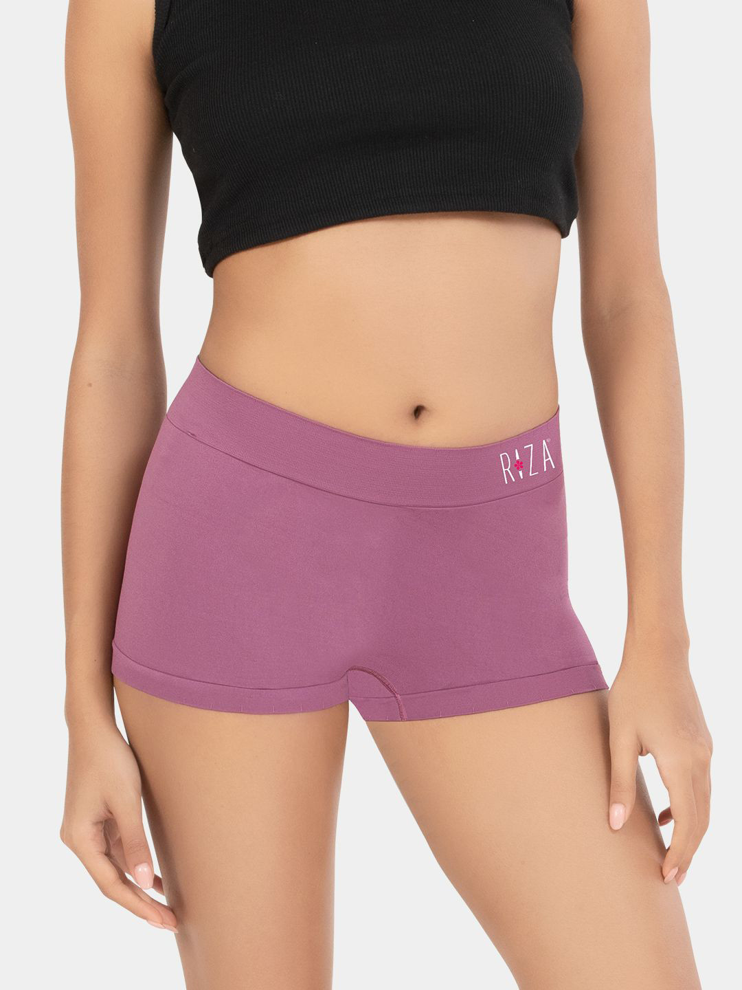 Trylo High-Rise Seamless Boy Shorts Briefs Softglam Boy Shorts-H.ROSE-M Pack Of-1