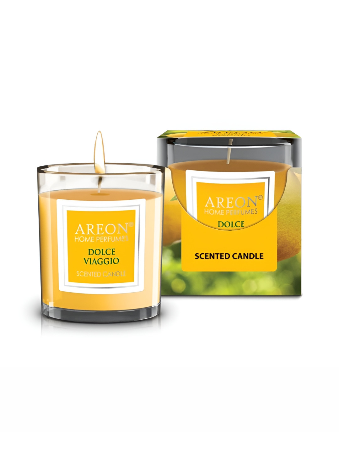 AREON Scented 1 Wick Dolce Viaggio Solid Geometric Regular Jar Candles