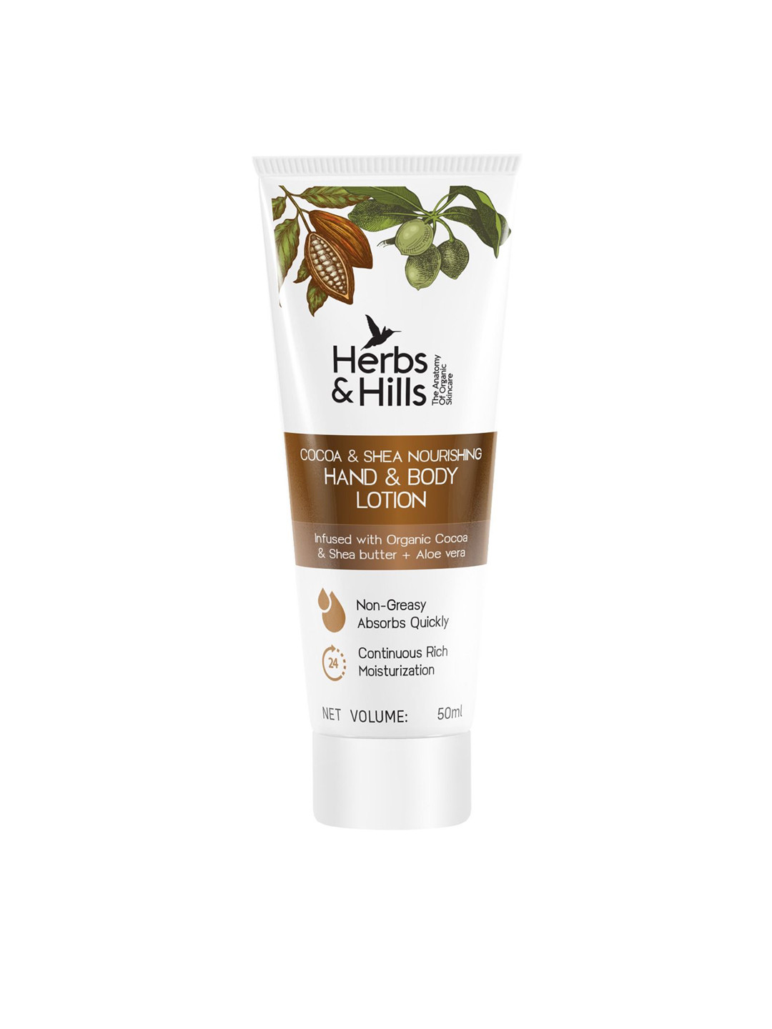 Herbs & Hills Hand & Body Lotion With Cocoa & Shea - 50 ml