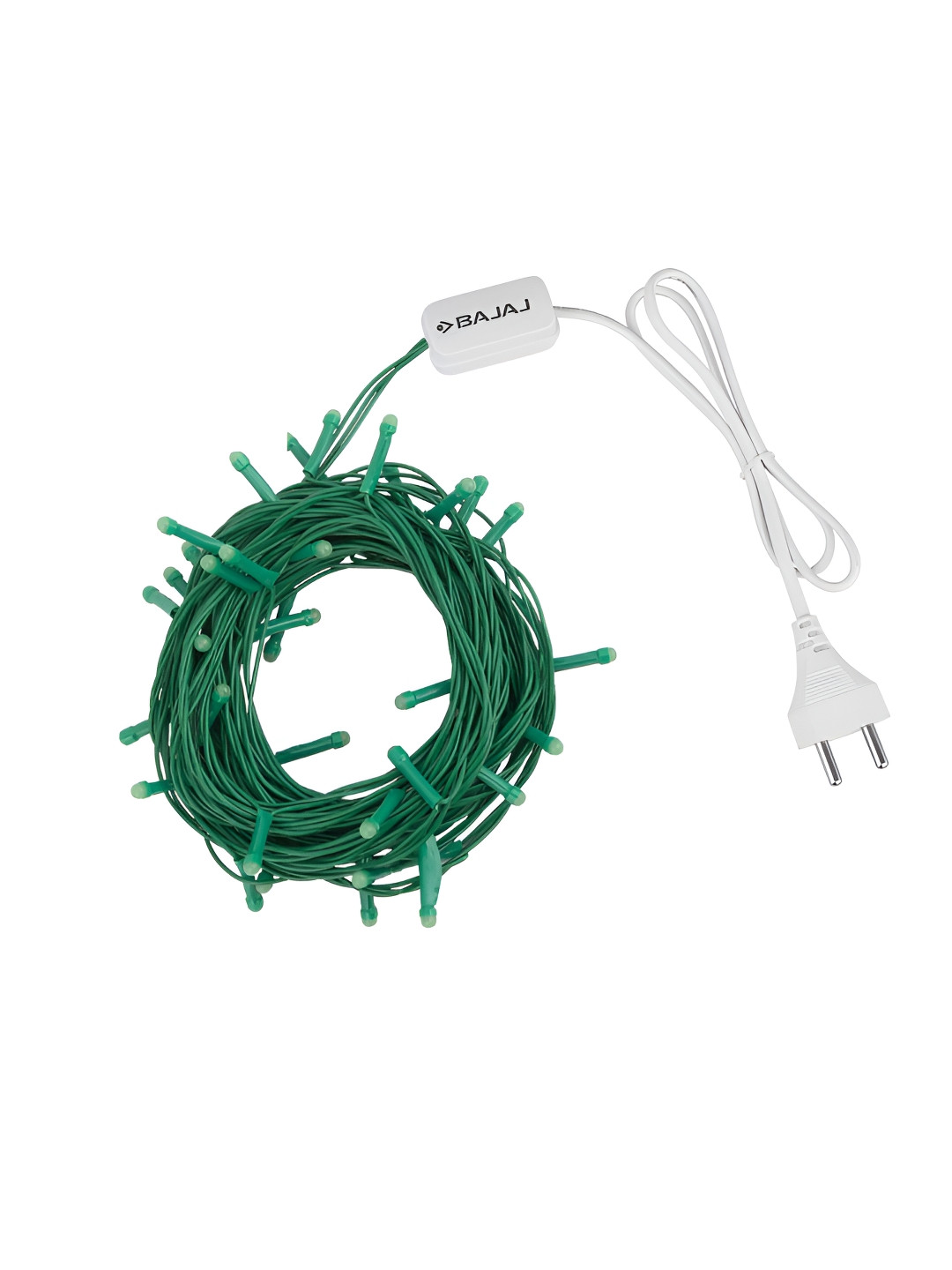 Bajaj Glimmer Green Rice Shape LED String Lights