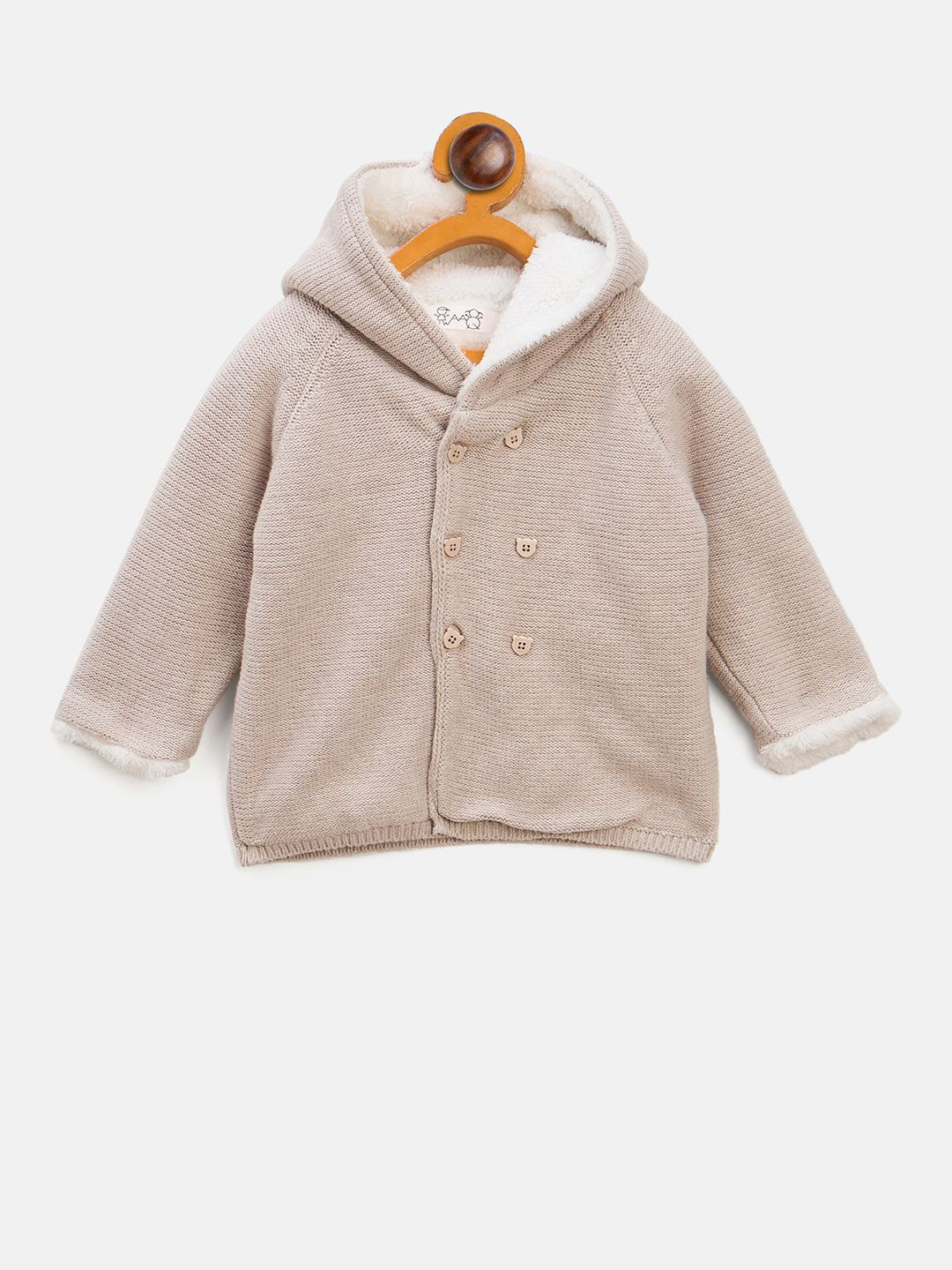 JWAAQ Kids Cotton Long Sleeves Hood Cardigan