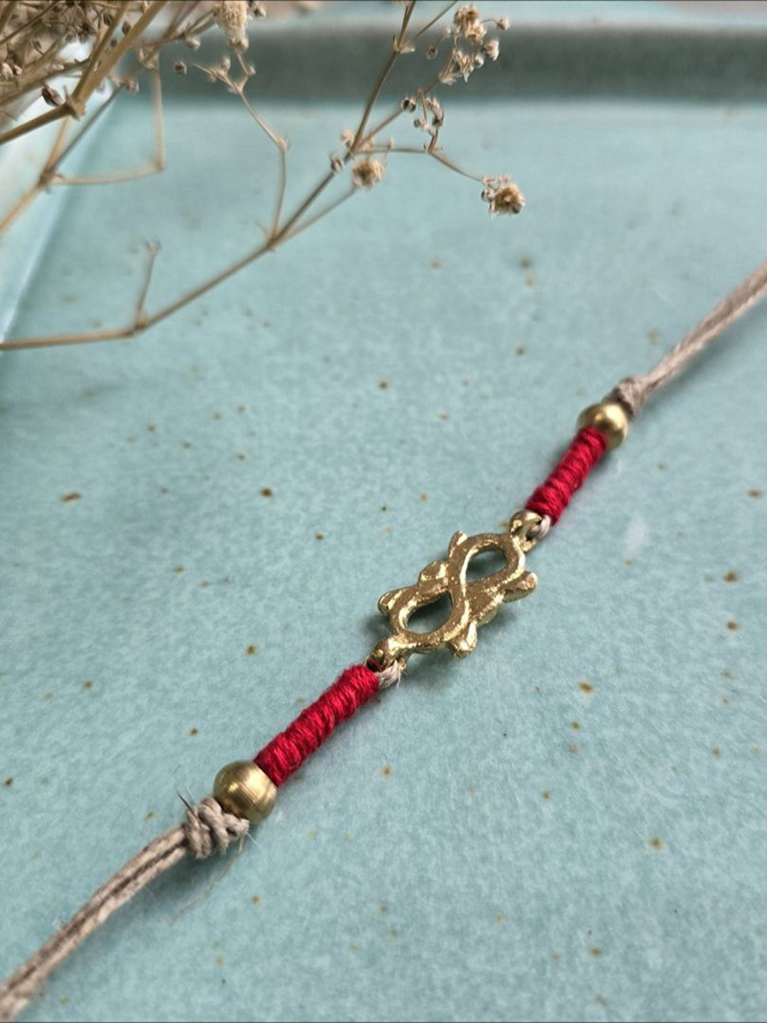 Studio Anviksha wooden beads Jute Thread Rakhi