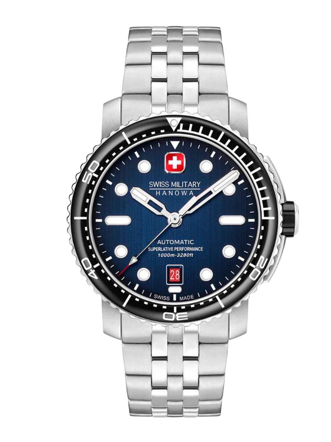 SWISS MILITARY HANOWA Men Bracelet Style Strap Analogue Watch Swiss Made SMWGL0002002-SET