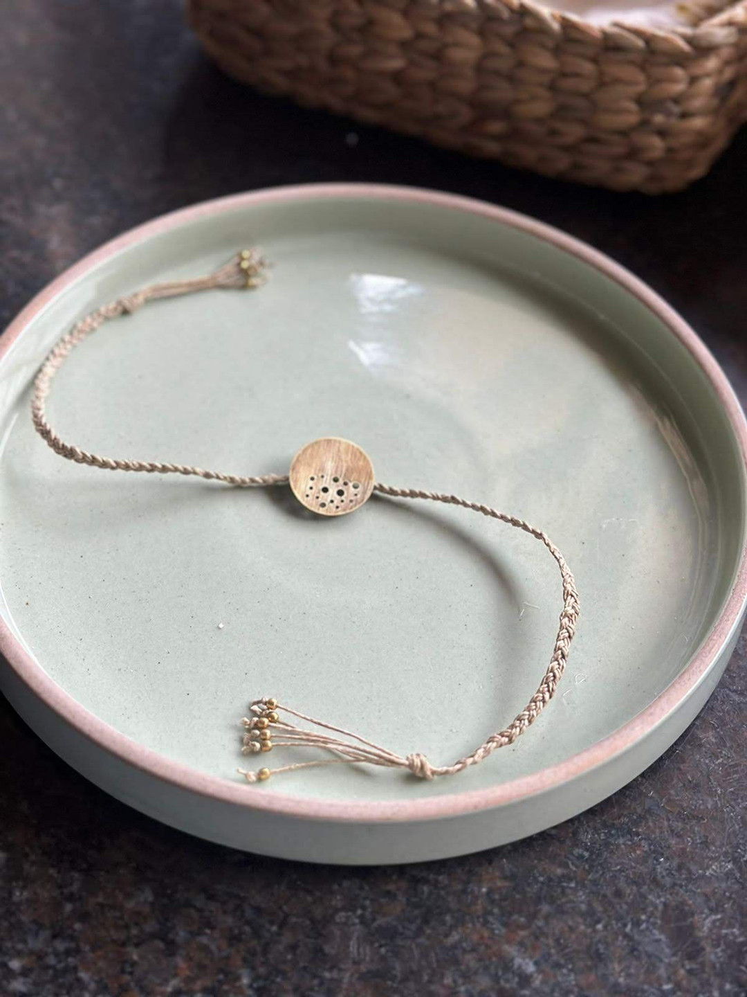 Studio Anviksha 1 Brass Brooch Pin Rakhi