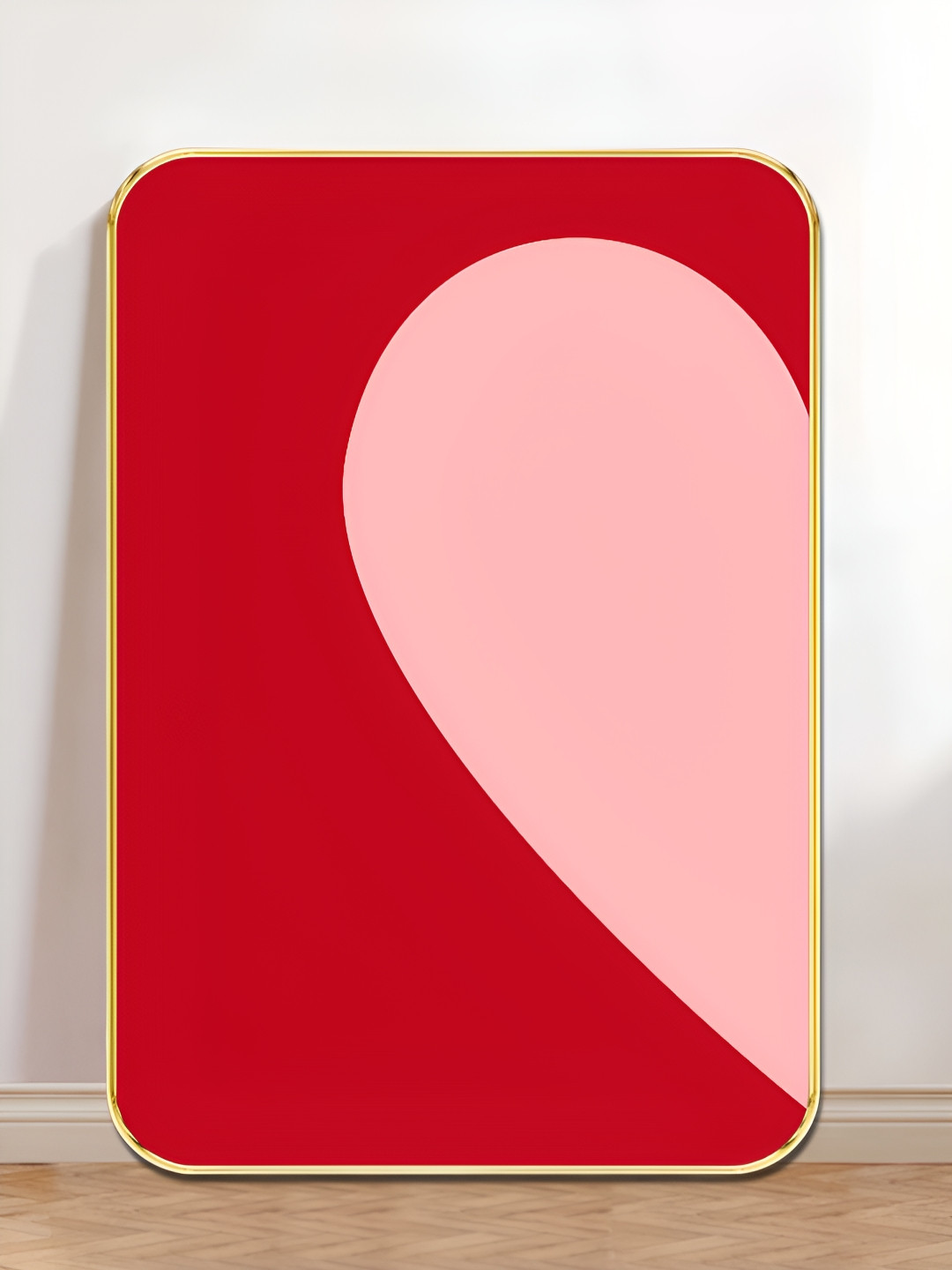 Myntra Elegant Homes Red & Pink Minimal Heart Love Wooden Wall Art
