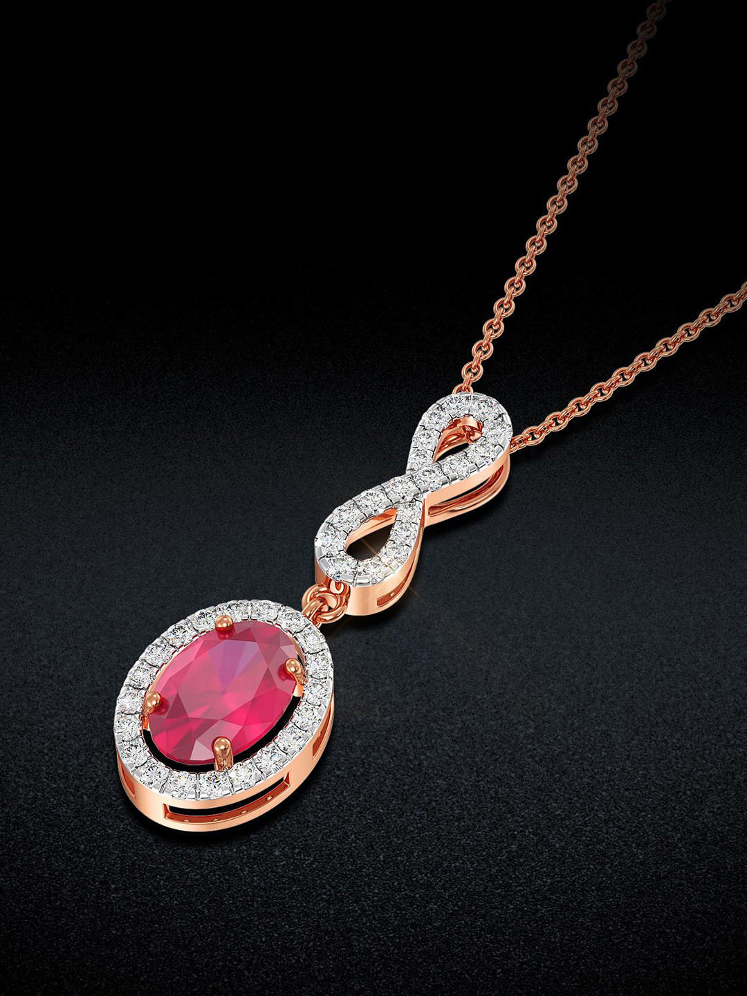 Joyalukkas Endless Radiance Ruby Diamond Pendant
