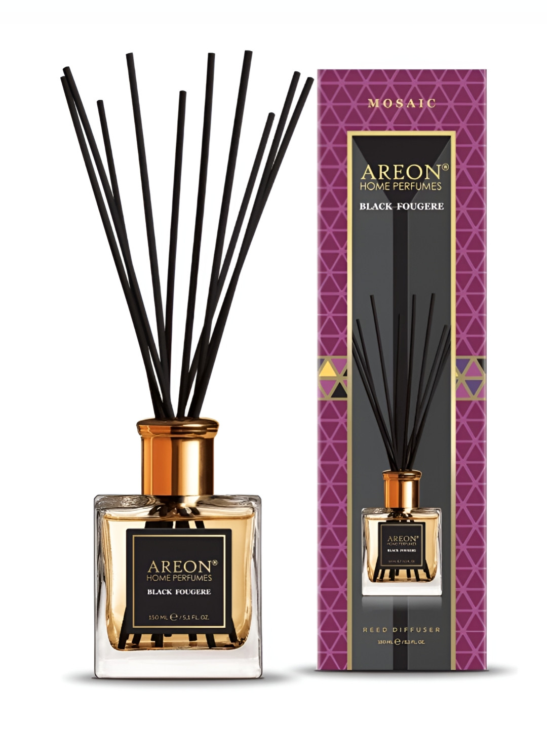 AREON Mosaic, Black Fougere Home Perfume Sticks 150ml