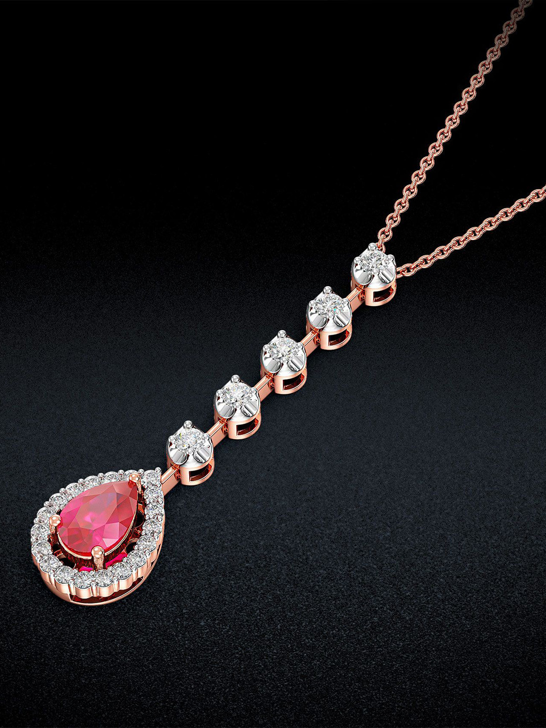 Joyalukkas Droplet Grace Diamond Pendant