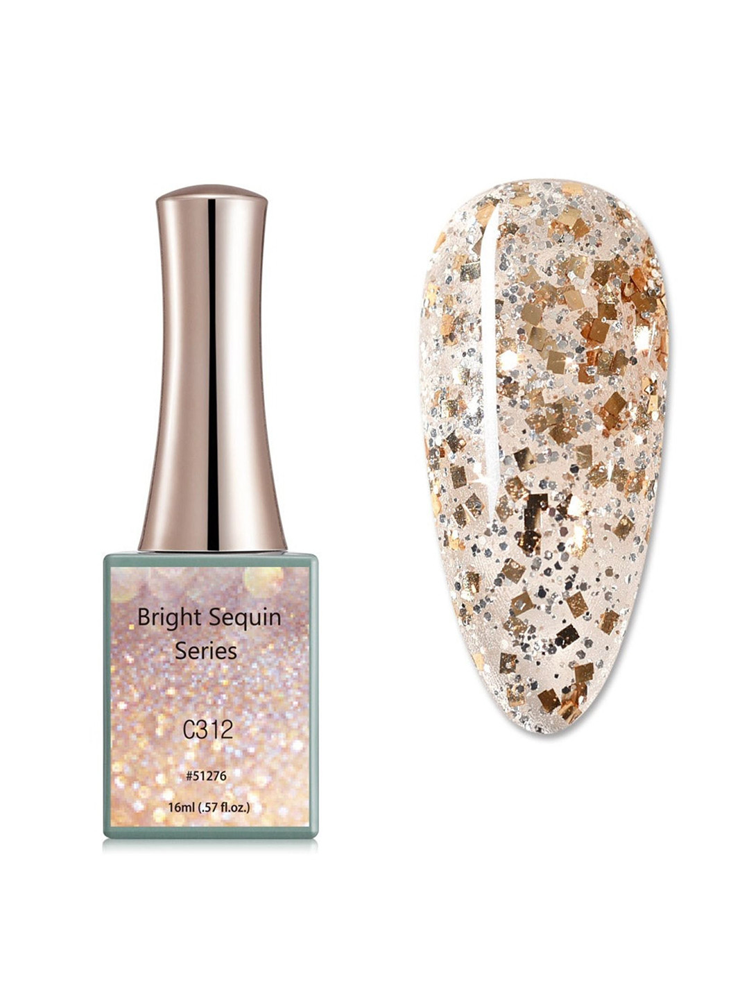 BELLE GAGA Bright Sequin Series UV LED Gel Nail Polish - 16 ml - C312