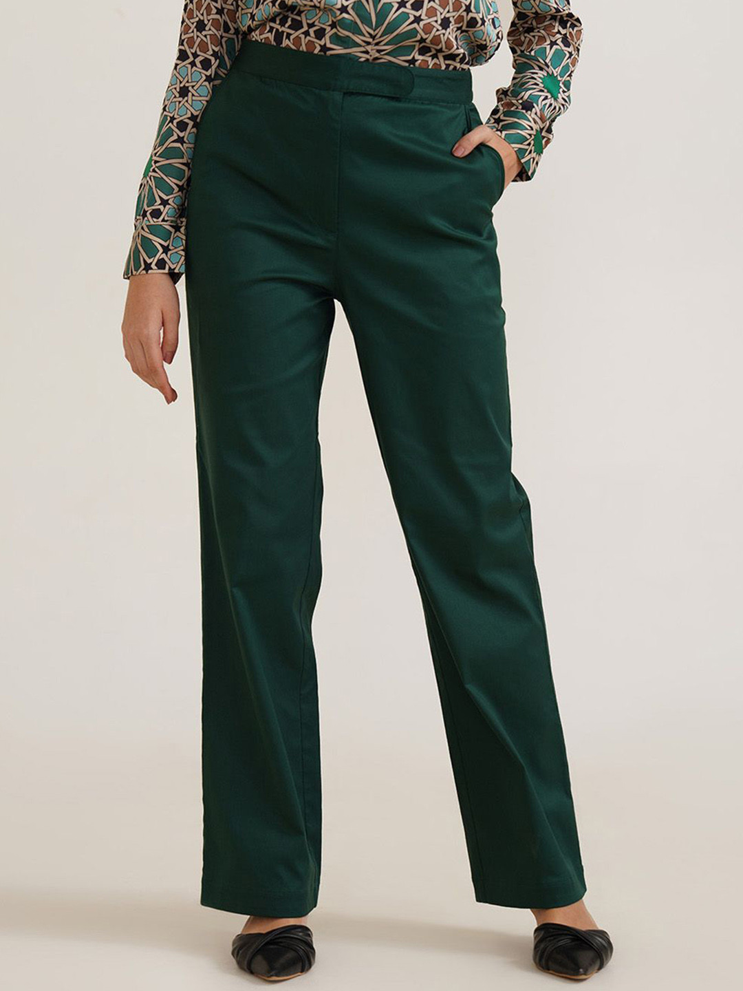 B77 Marrakesh Women Structured Organic Cotton Trousers