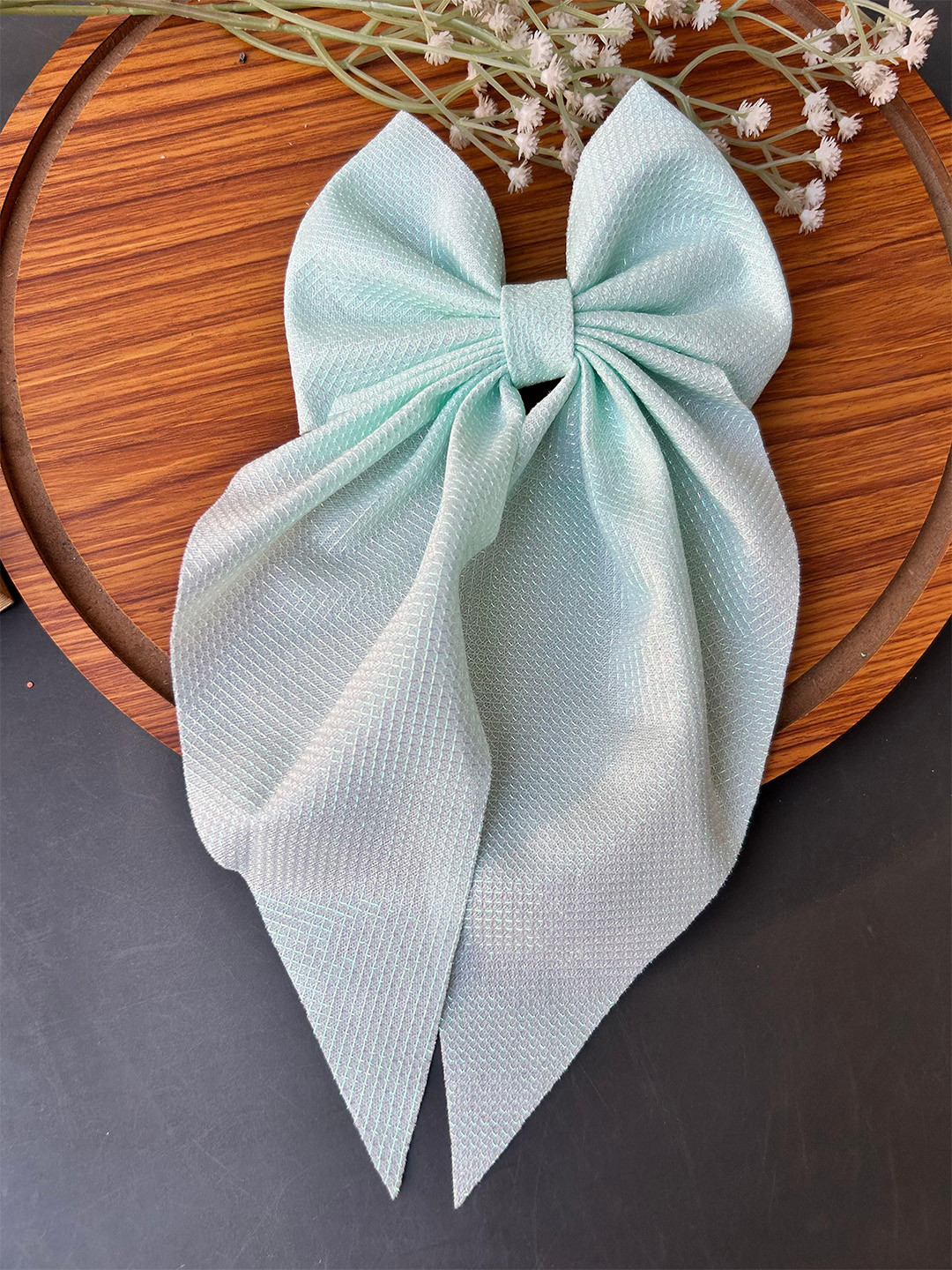 Radhya Accessories Glacier Glow Women Elegant Hair Bow Clip