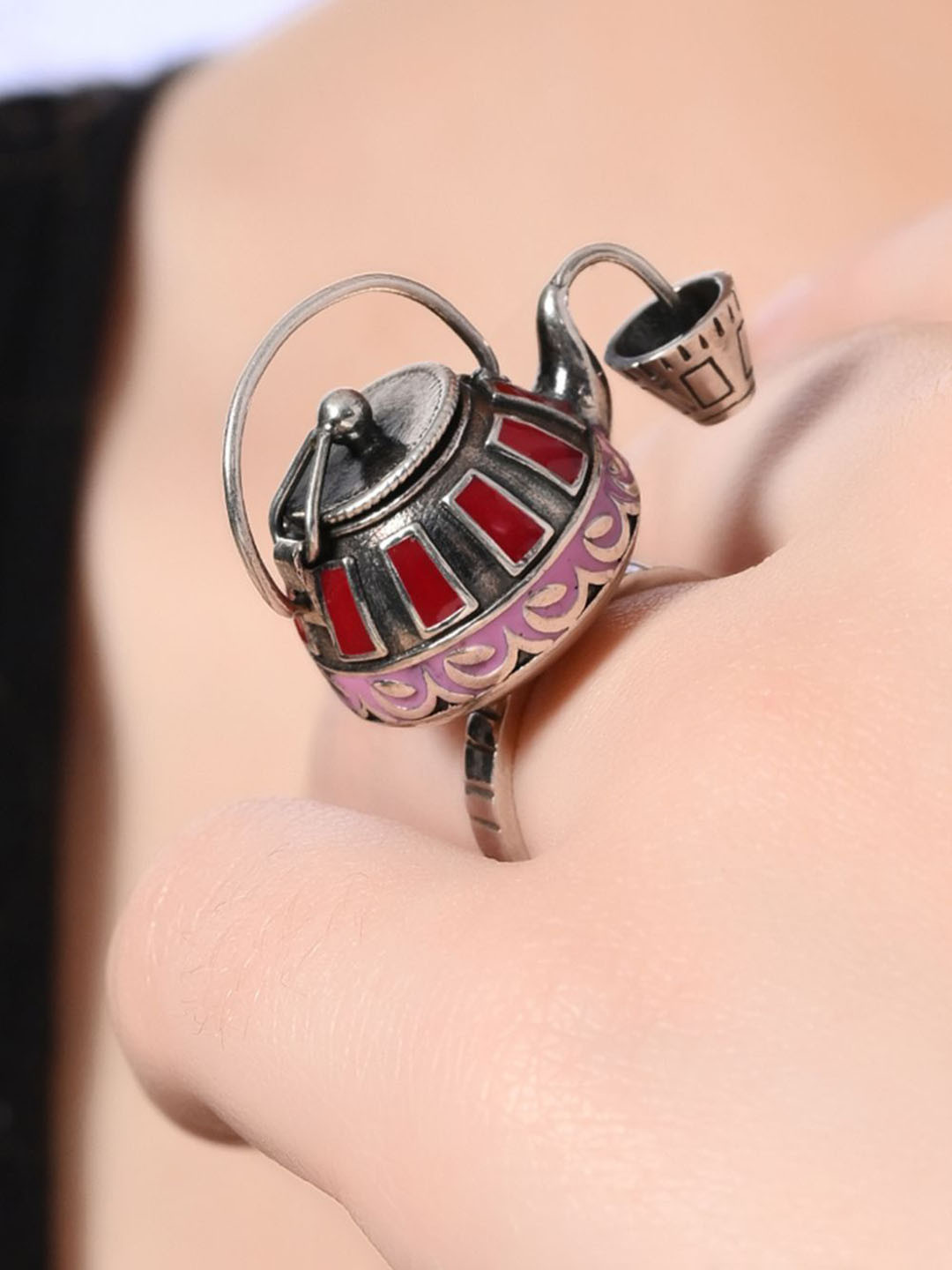 KINGSIN Kettle Shaped Adjustable Finger Ring