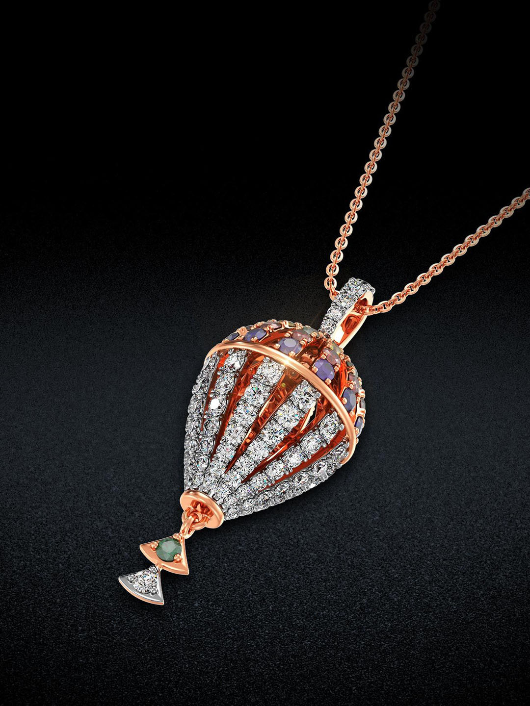 Joyalukkas Parachute Drop Diamond Pendant