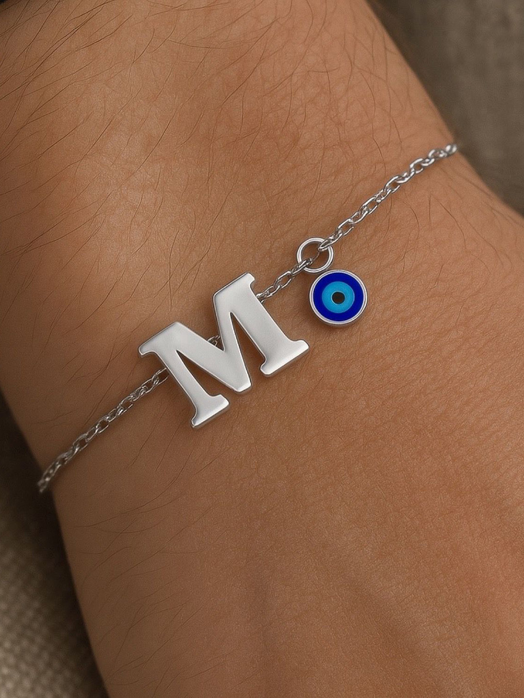 Digital Dress Room M Letter Evil Eye Wraparound Rakhi