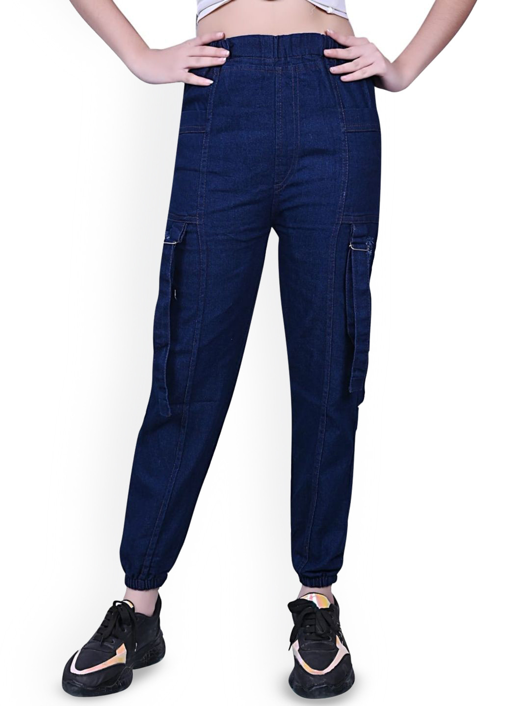 FLASTEENO Girls Comfort Regular Fit Mid-Rise Cotton Jeans