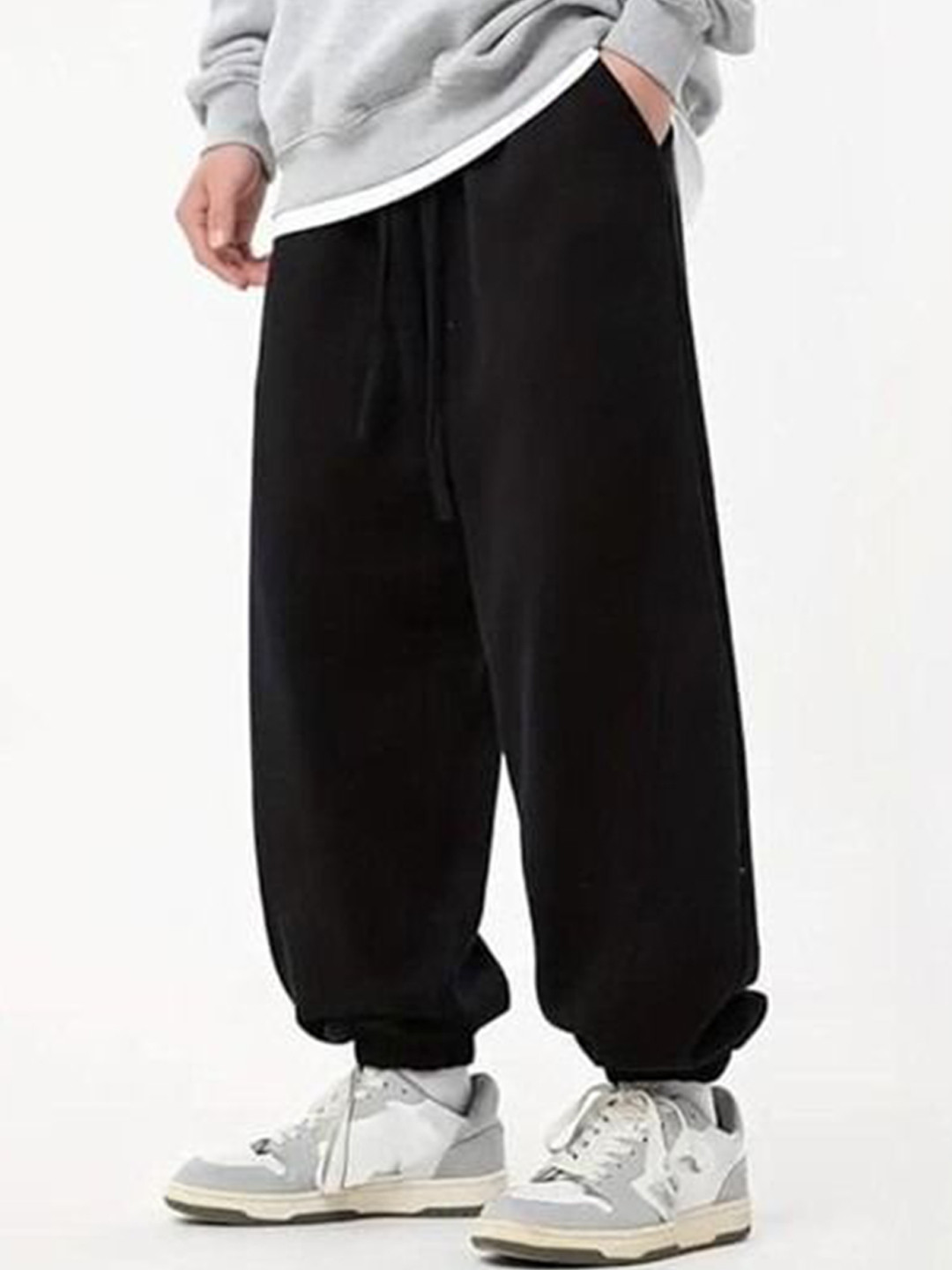 YOU FOREVER Men Cotton Baggy Mid Rise Joggers
