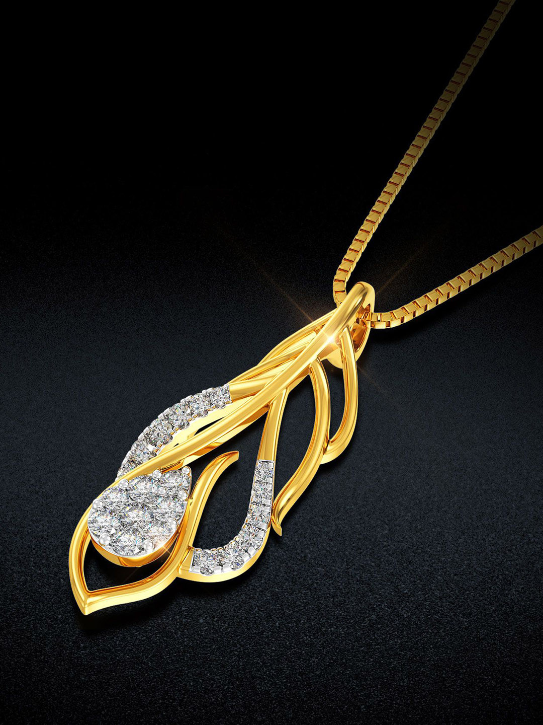 Joyalukkas Feathered Elegance Diamond Pendant