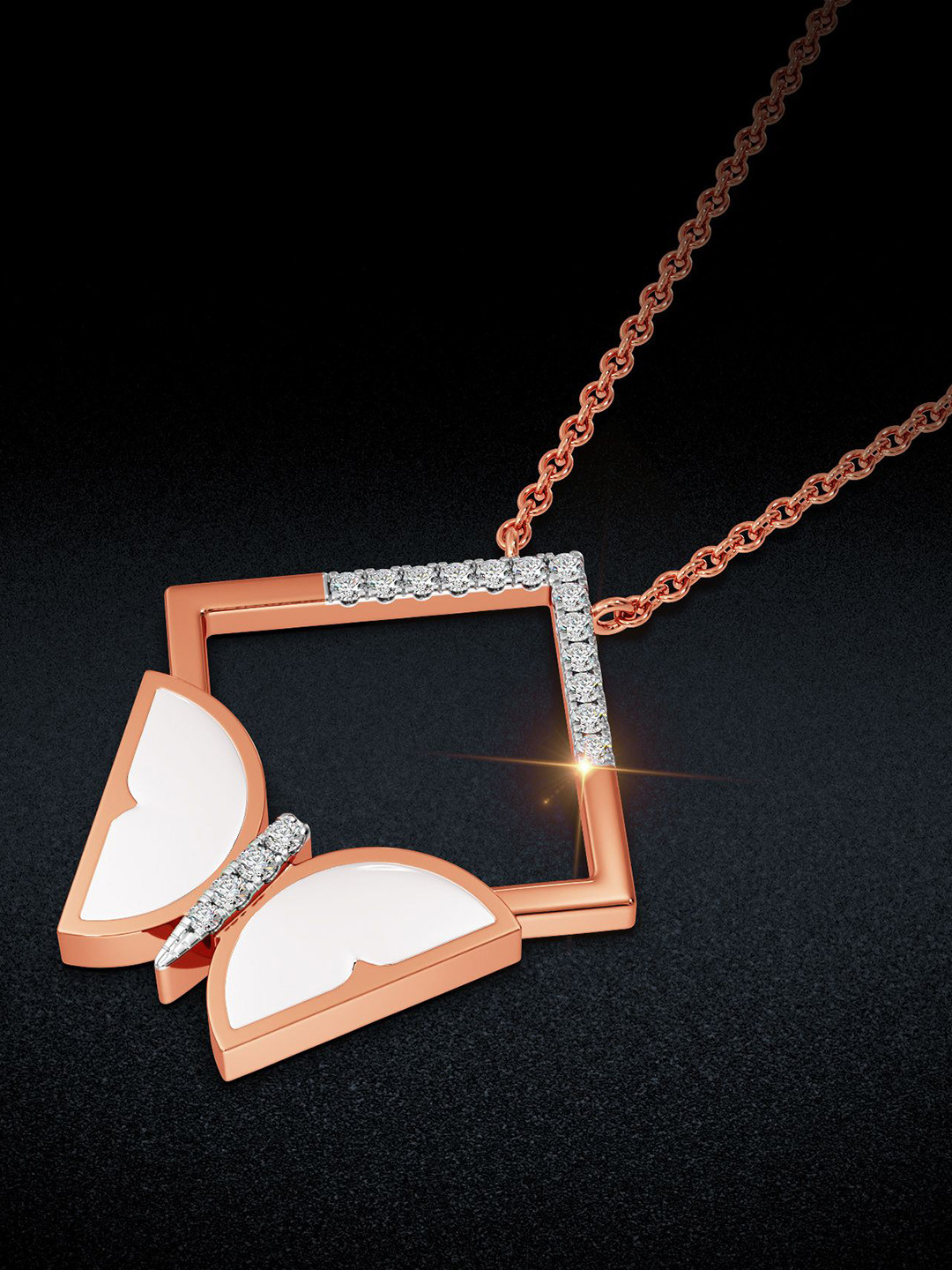 Joyalukkas Moonlight Butterfly Diamond Pendant