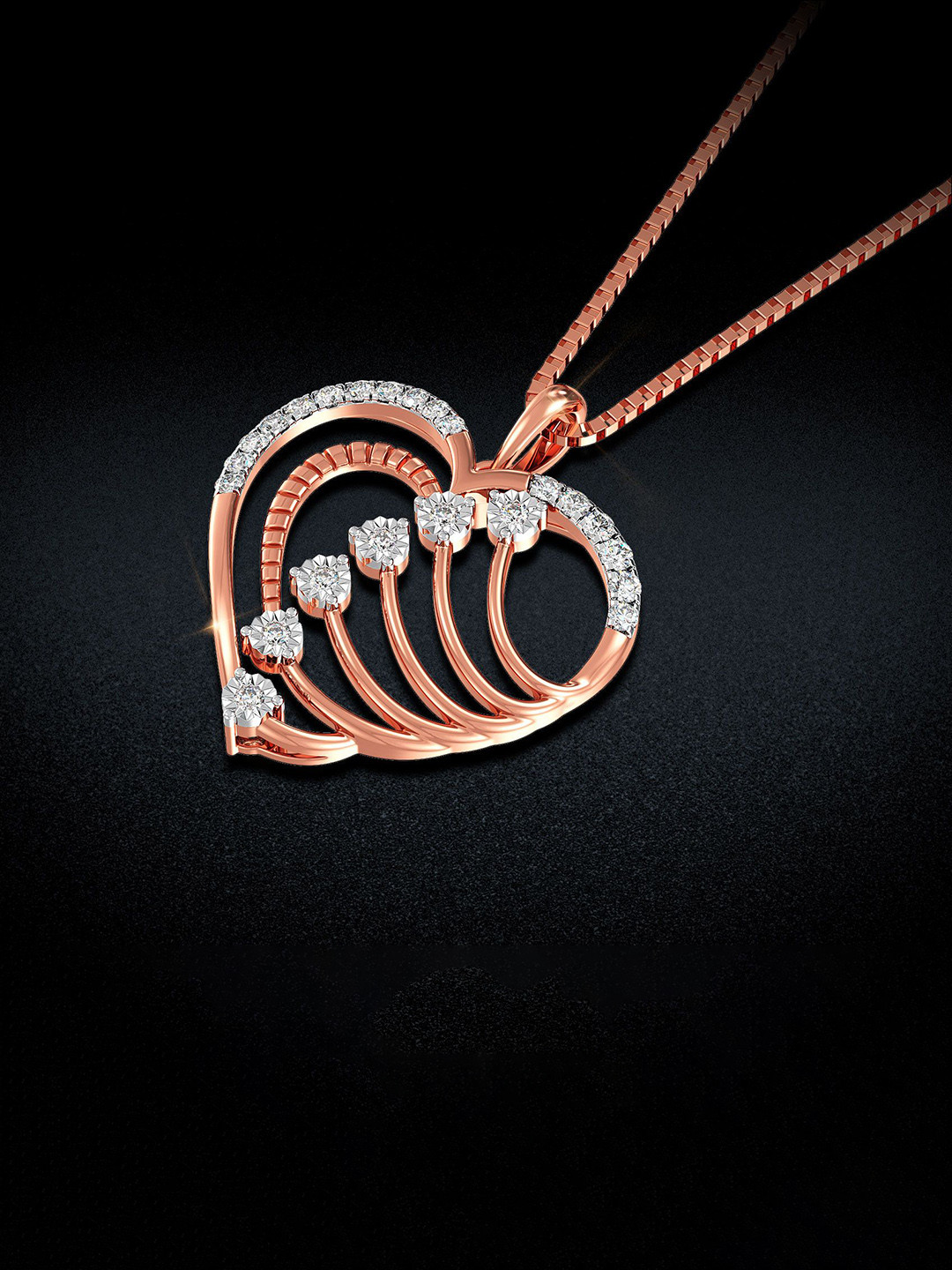 Joyalukkas Endearing Heart Diamond Pendent