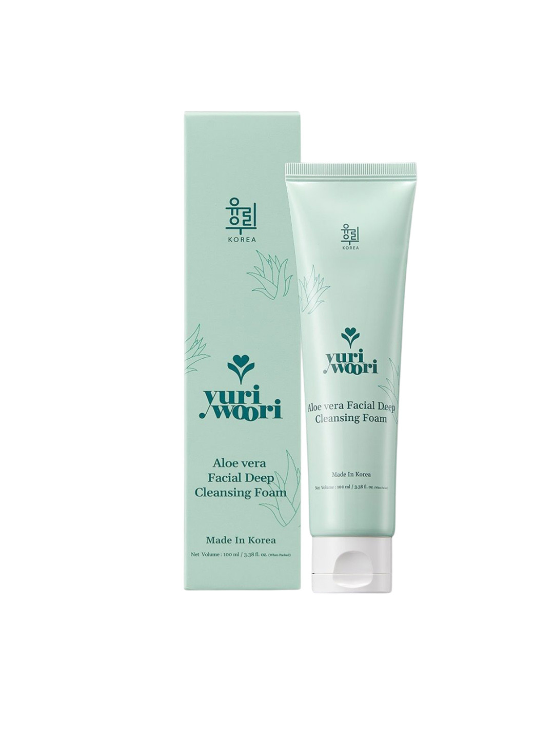 yuri woori Aloe Vera Facial Deep Cleansing Foam with Korean Botanicals 100 ml