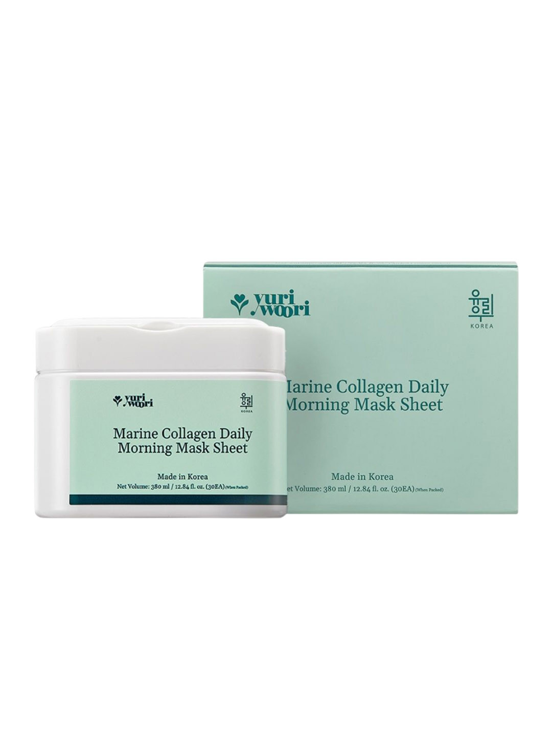 yuri woori Korean formulated Marine Collagen Sheet Mask for Daily Use 380 ml