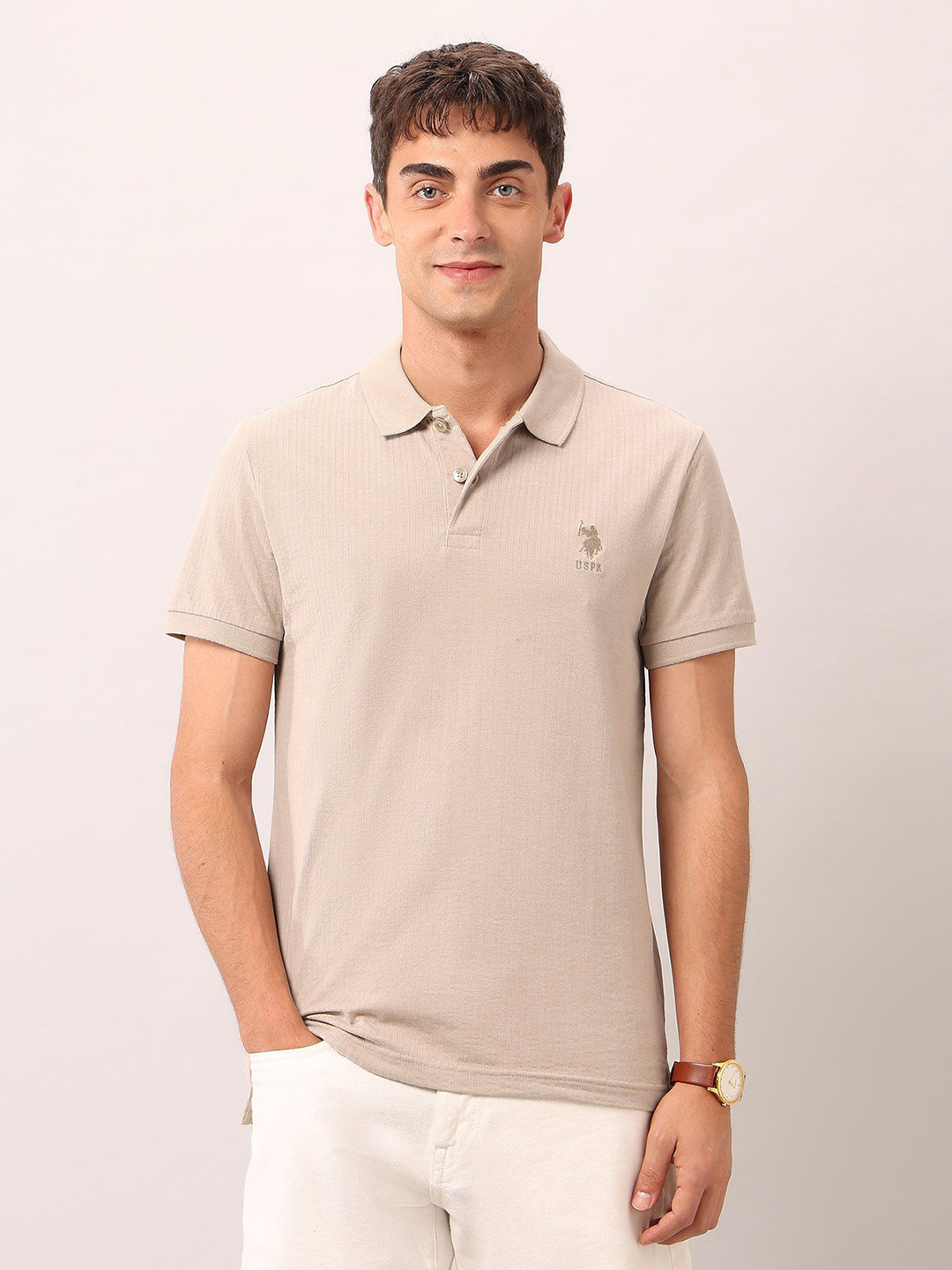 U.S. Polo Assn. Denim Co. Work And Wander Polo Collar Muscle Fit Cotton T-shirt