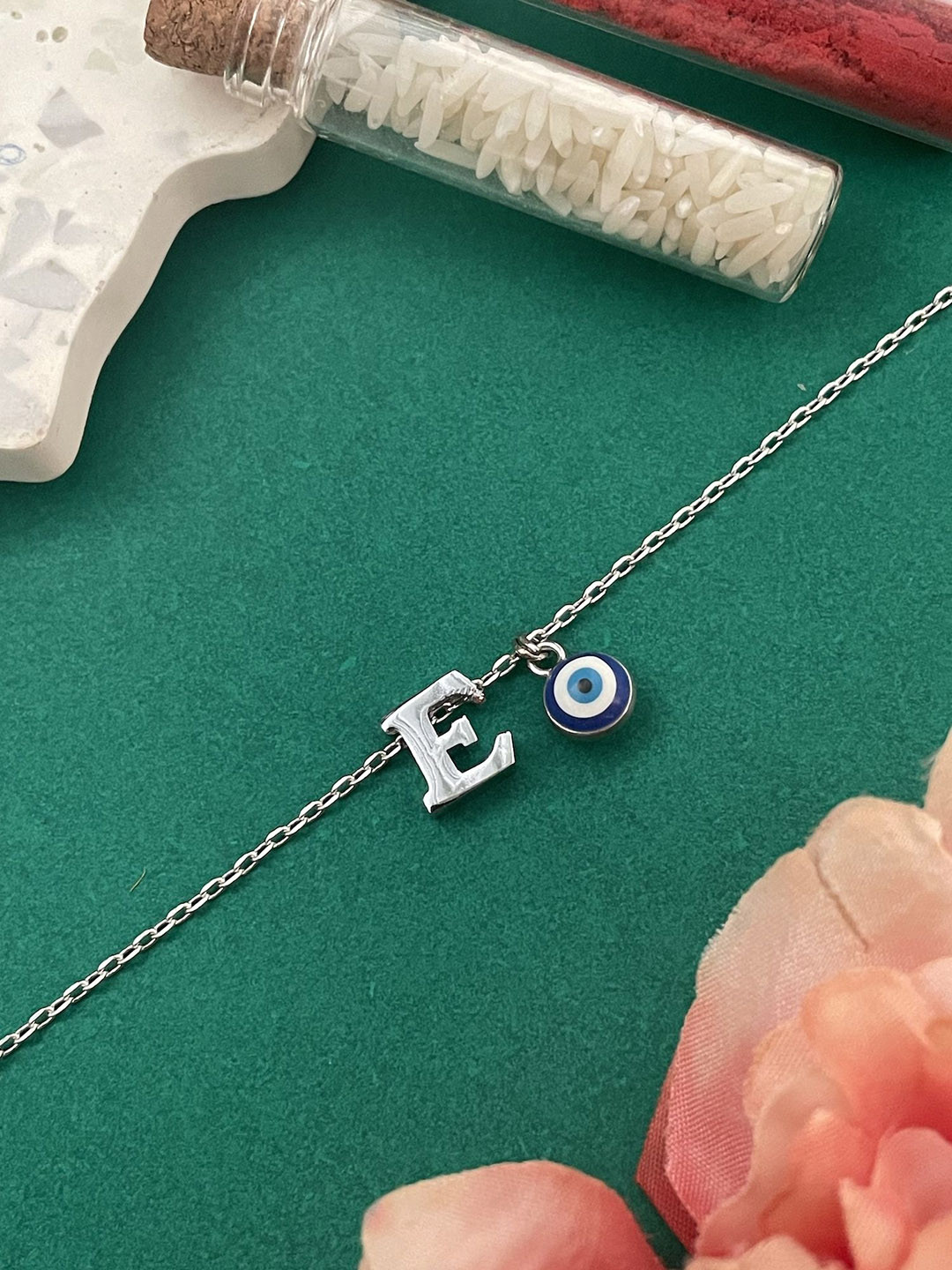 Digital Dress Room E Letter Evil Eye Wraparound Rakhi