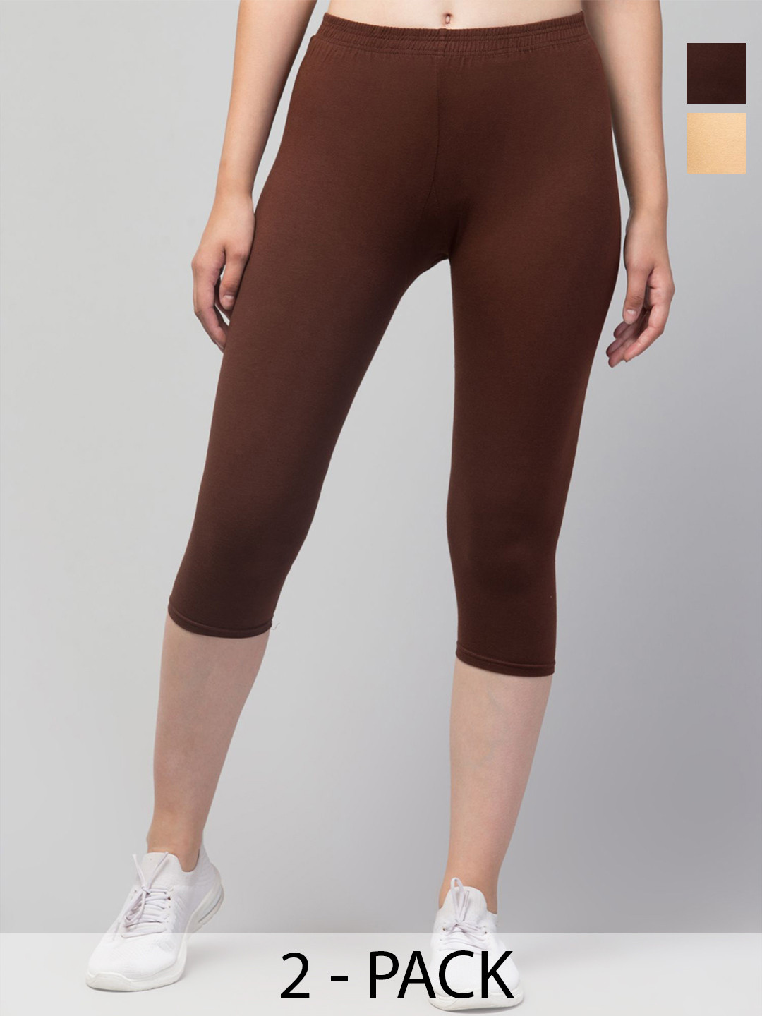 DRAXSTAR Women Pack Of 2 XS Skinny Fit Capris
