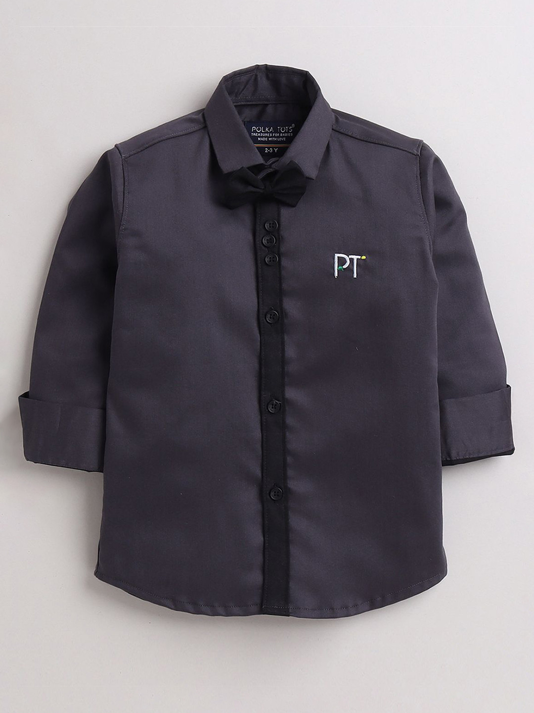 Polka Tots Boys Long Sleeves Pure Cotton Shirt