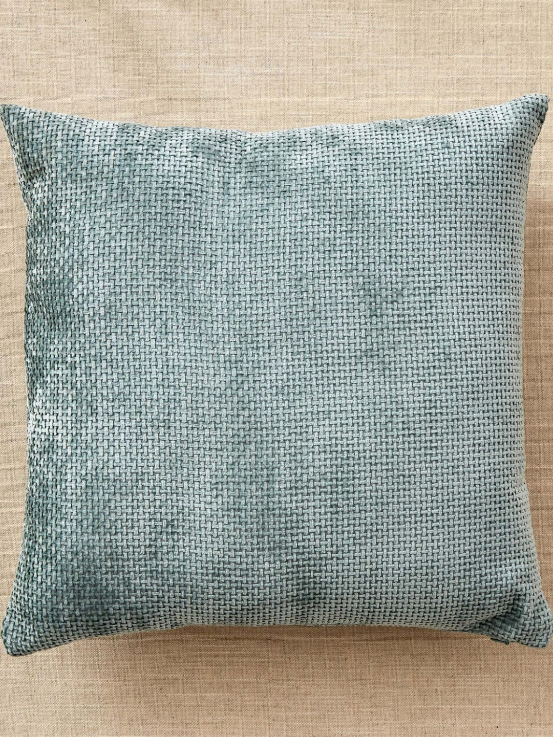 Home Centre Nile Woven Green Square-Shaped Pre-Filled Cushion