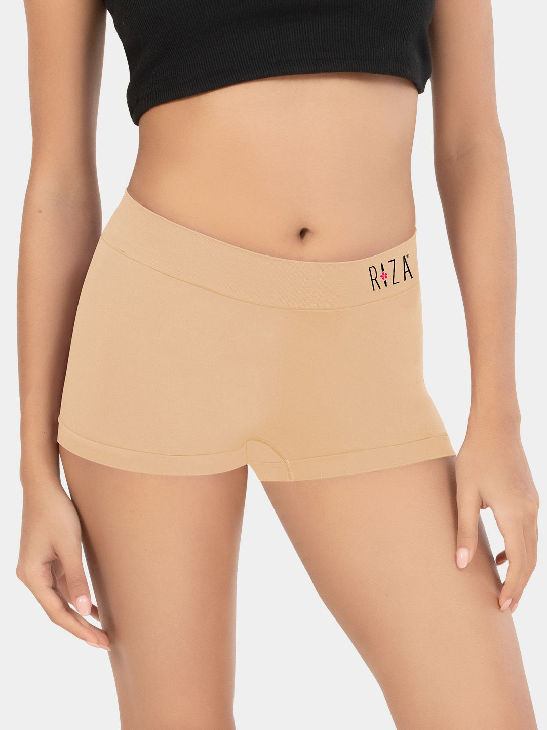 Trylo High-Rise Seamless Boyshorts Briefs Softglam Boy Shorts-SKIN-M Pack Of-1