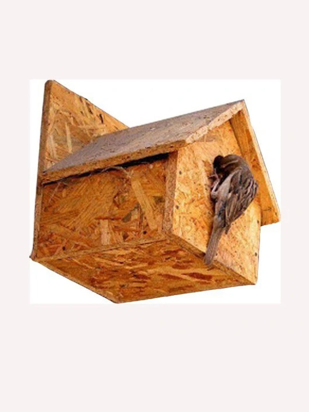 AMIJIVDAYA Beige Wood Bird House