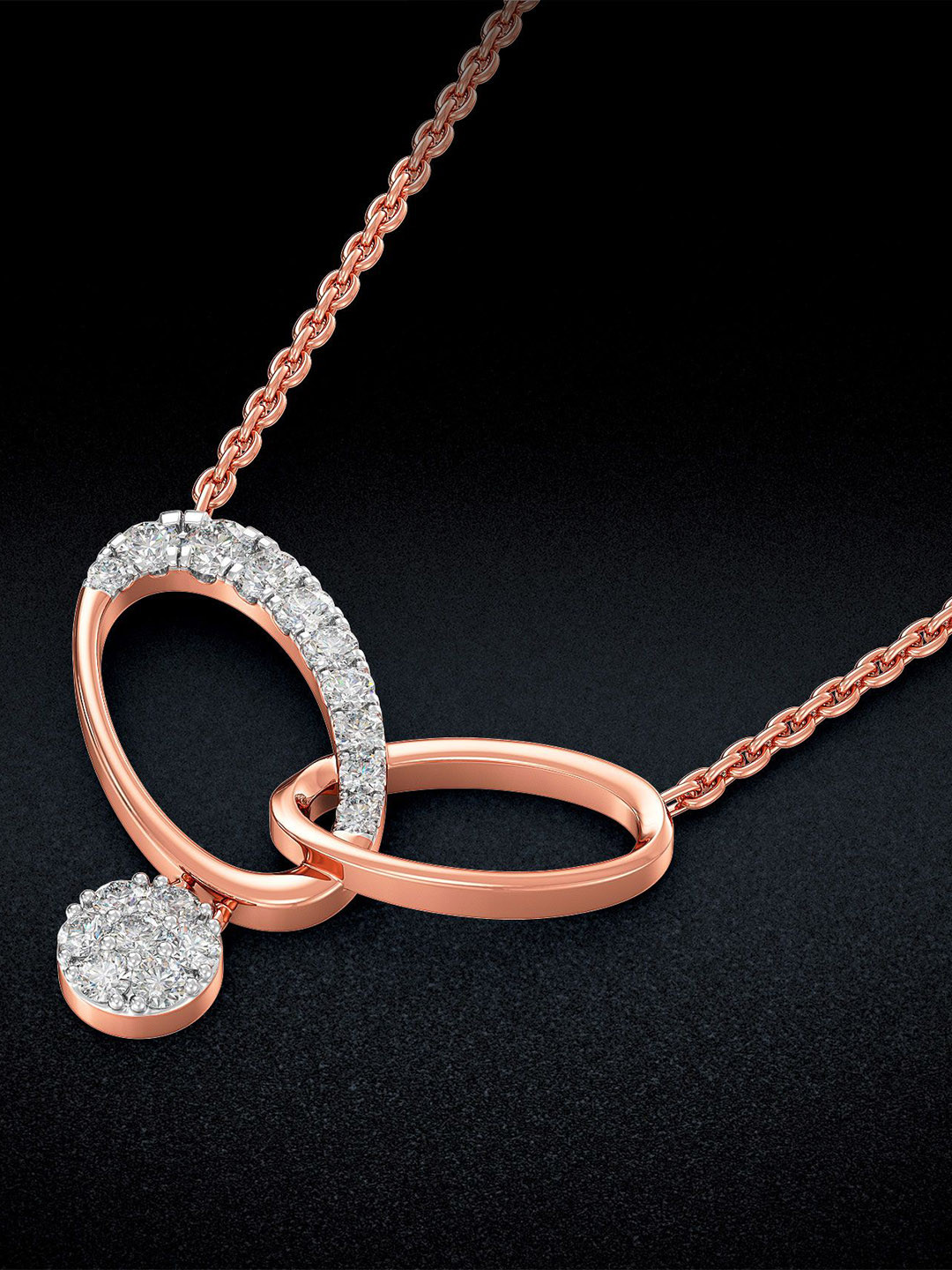 Joyalukkas Seamless Oval Diamond Pendent