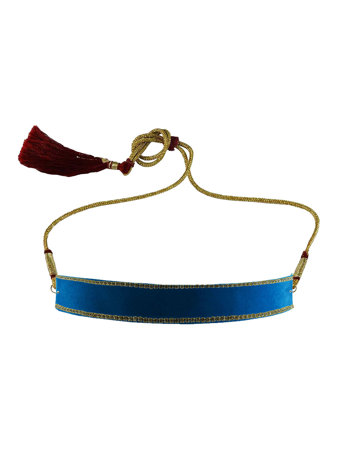 Vidhya Kangan Brass Blue Necklace with Minimal design
