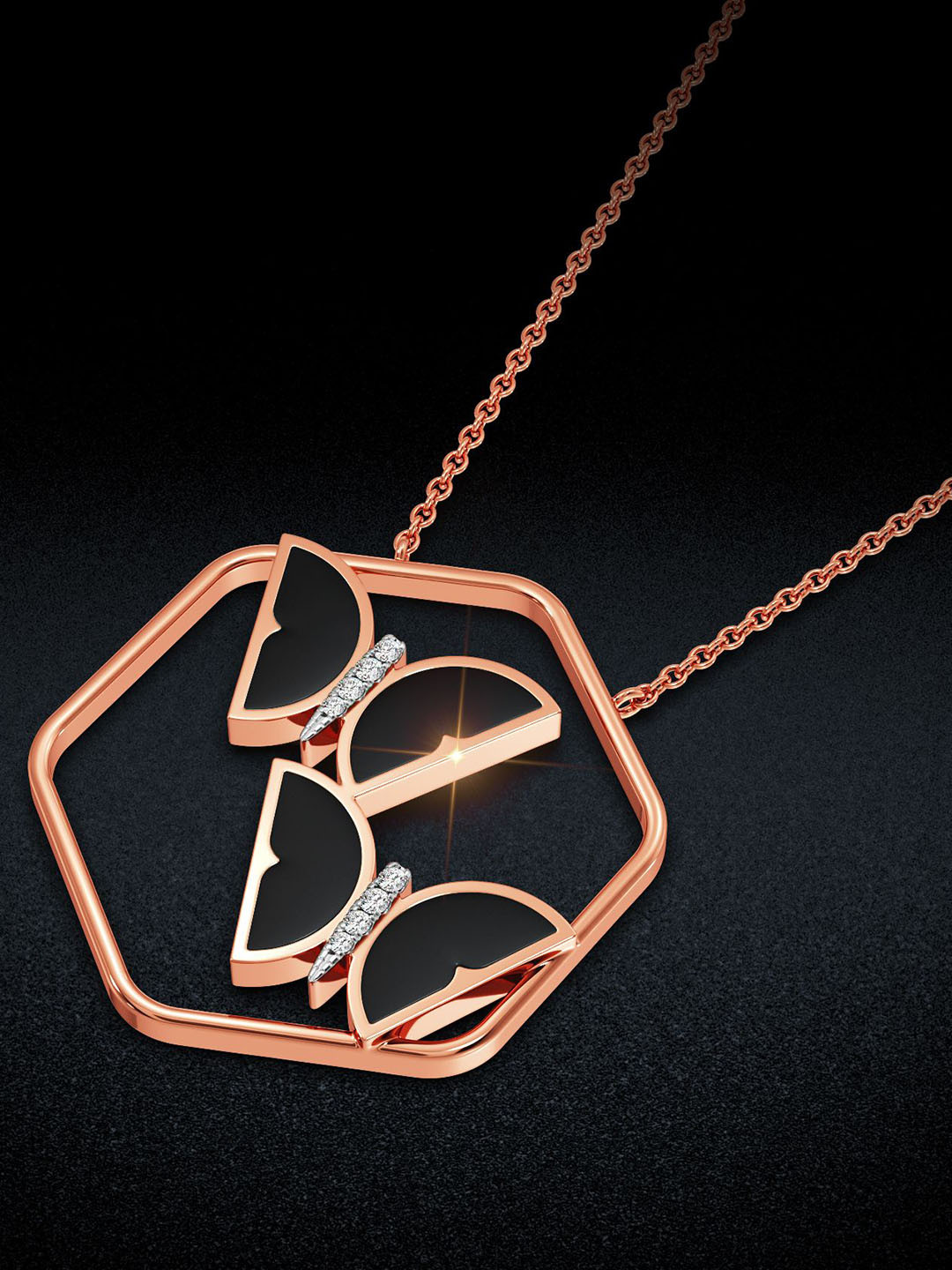 Joyalukkas qDarkwing Butterfly Diamond Pendant