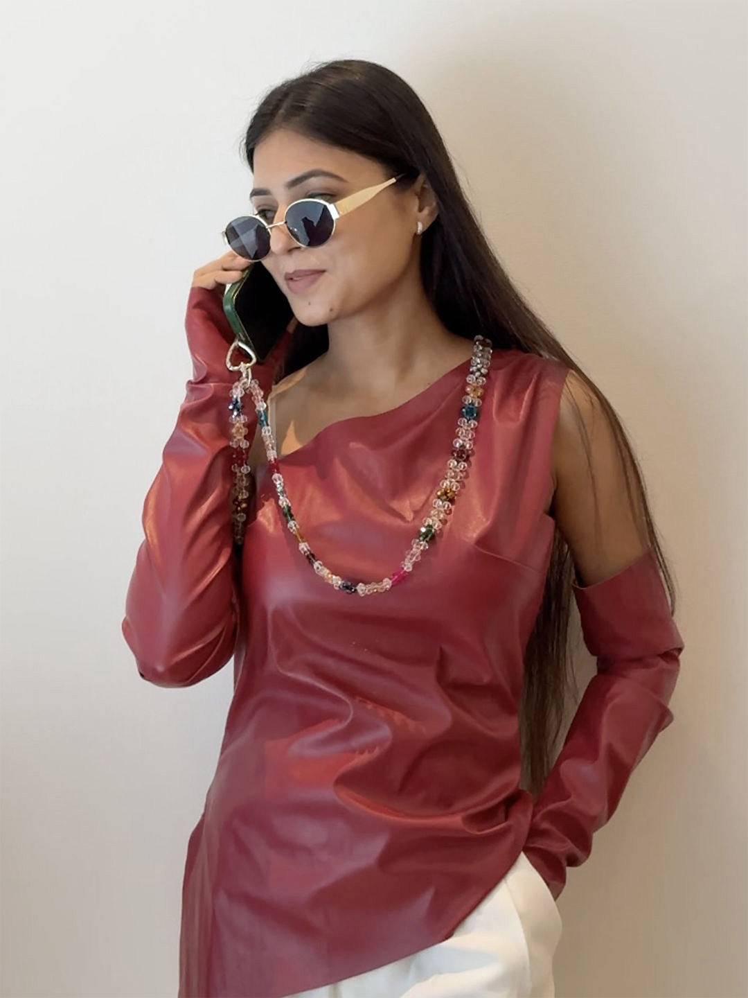 Chiaro Solid Crystal Phone Chain